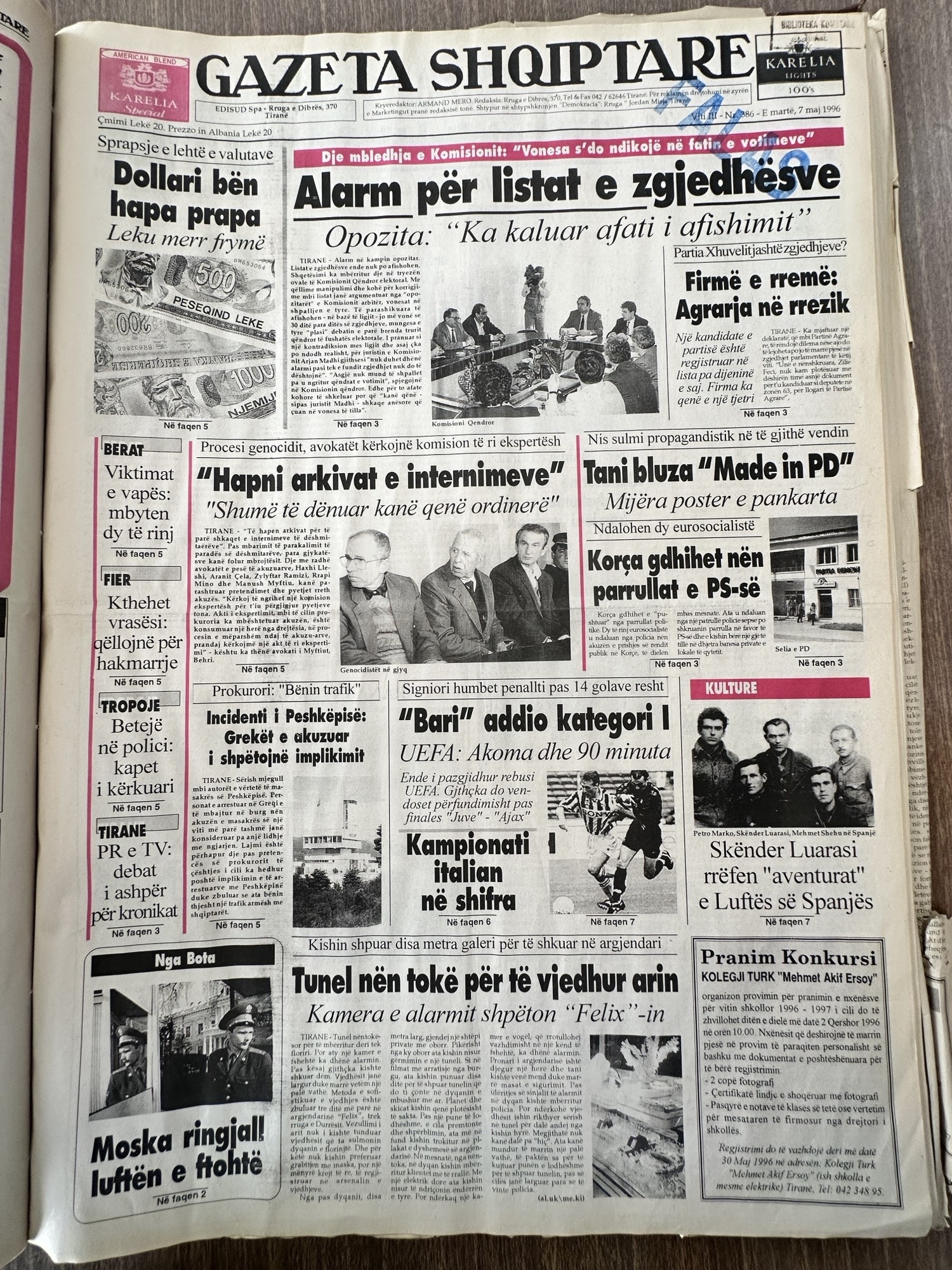 Gazeta Shqiptare 1996-05-07