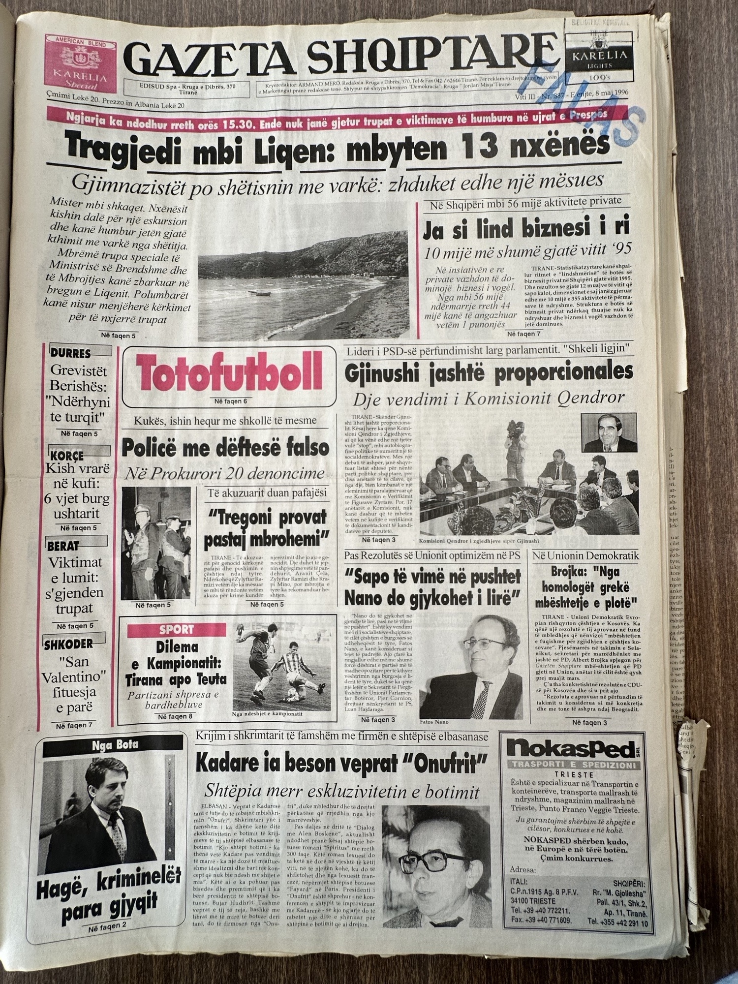 Gazeta Shqiptare 1996-05-08
