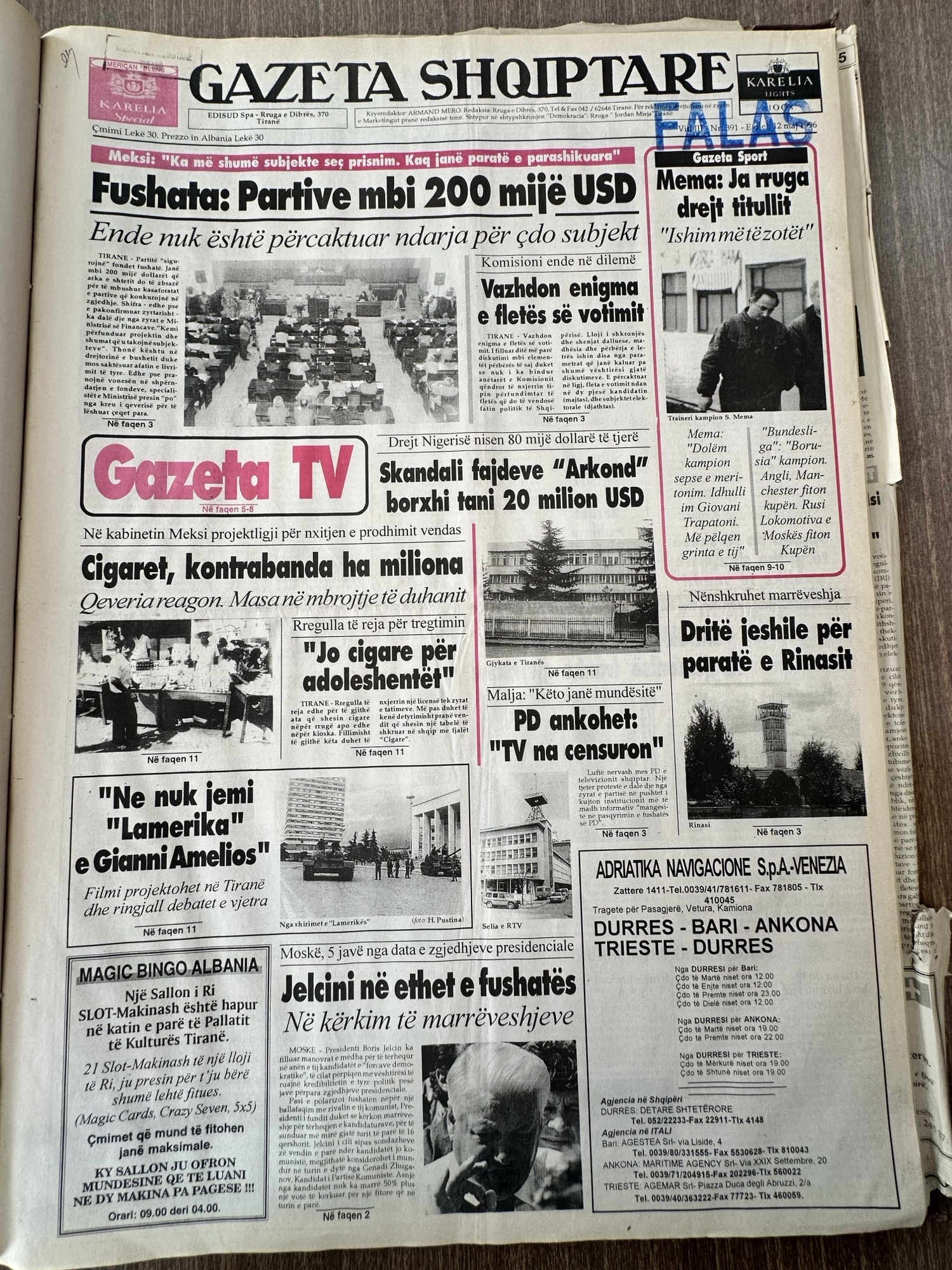Gazeta Shqiptare 1996-05-02