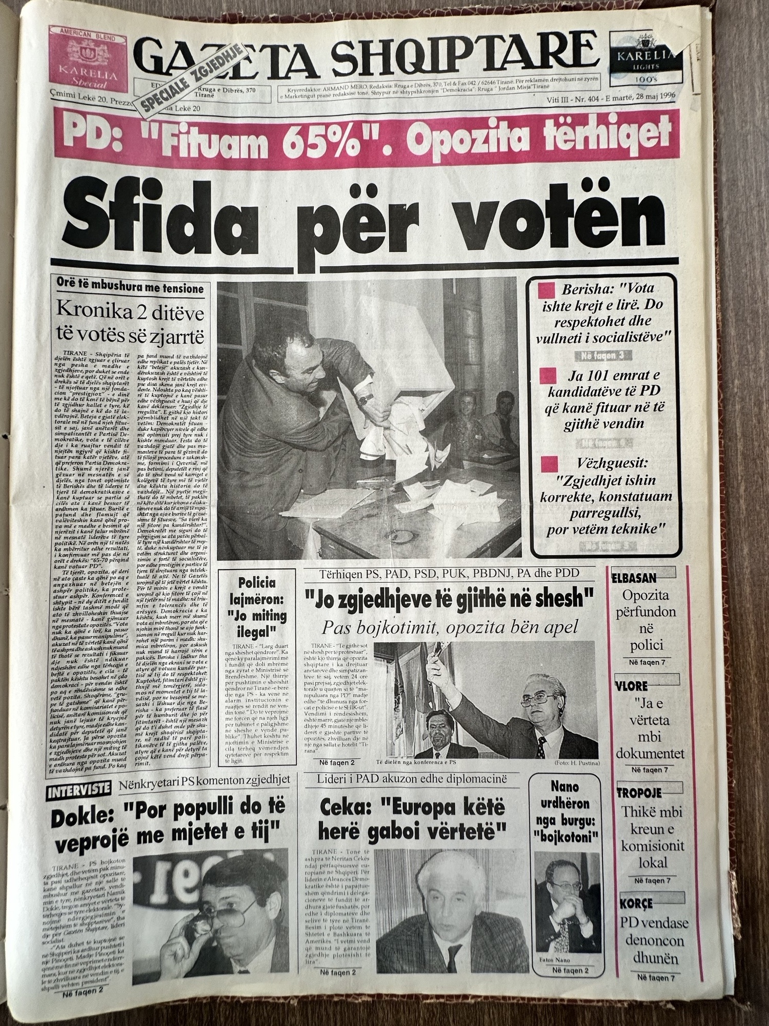 Gazeta Shqiptare 1996-05-28