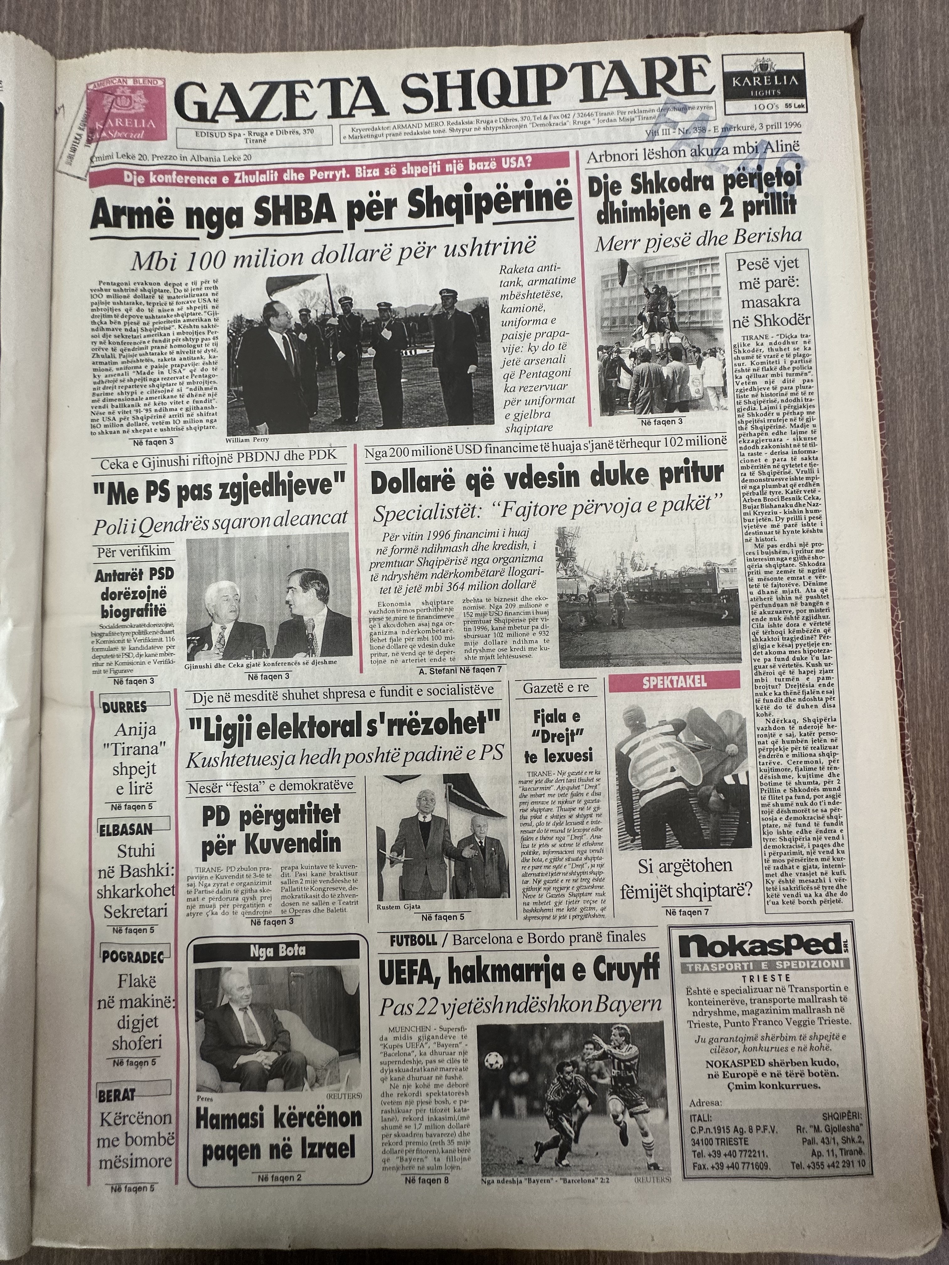 Gazeta Shqiptare 1996-04-03
