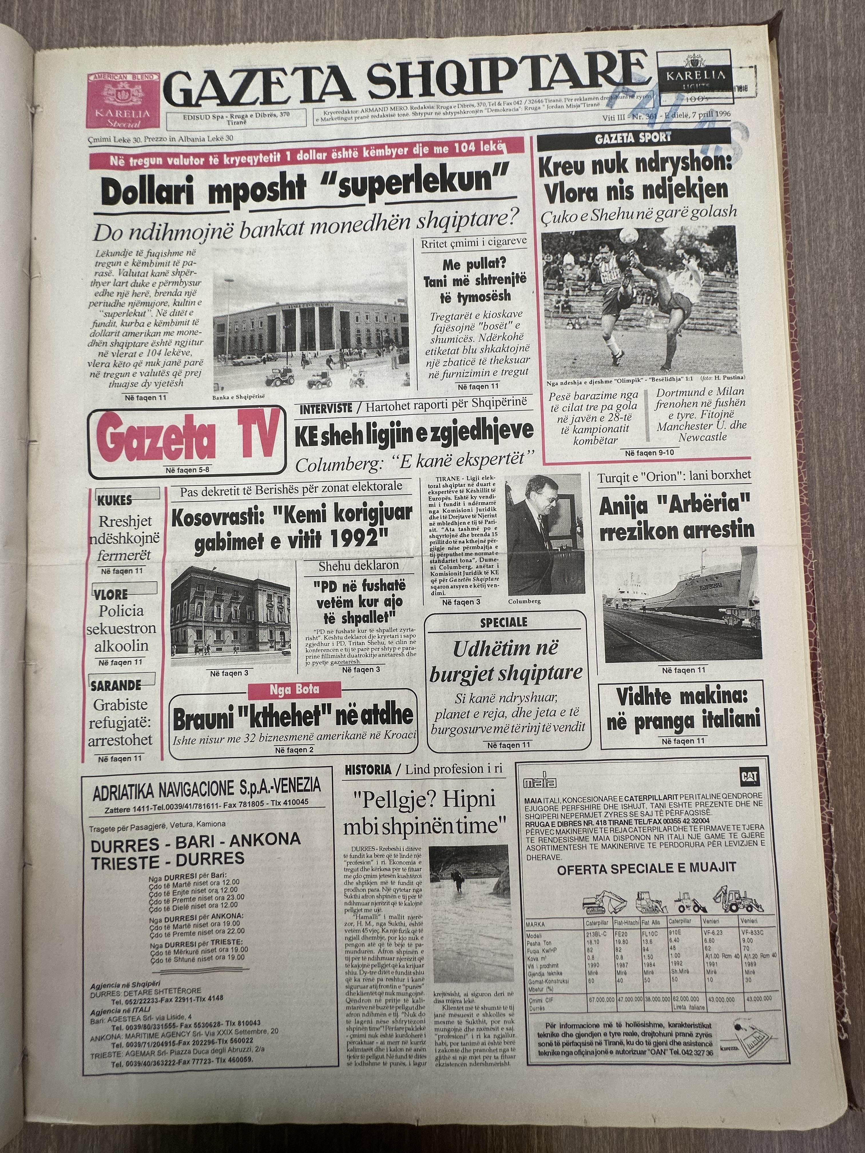 Gazeta Shqiptare 1996-04-07