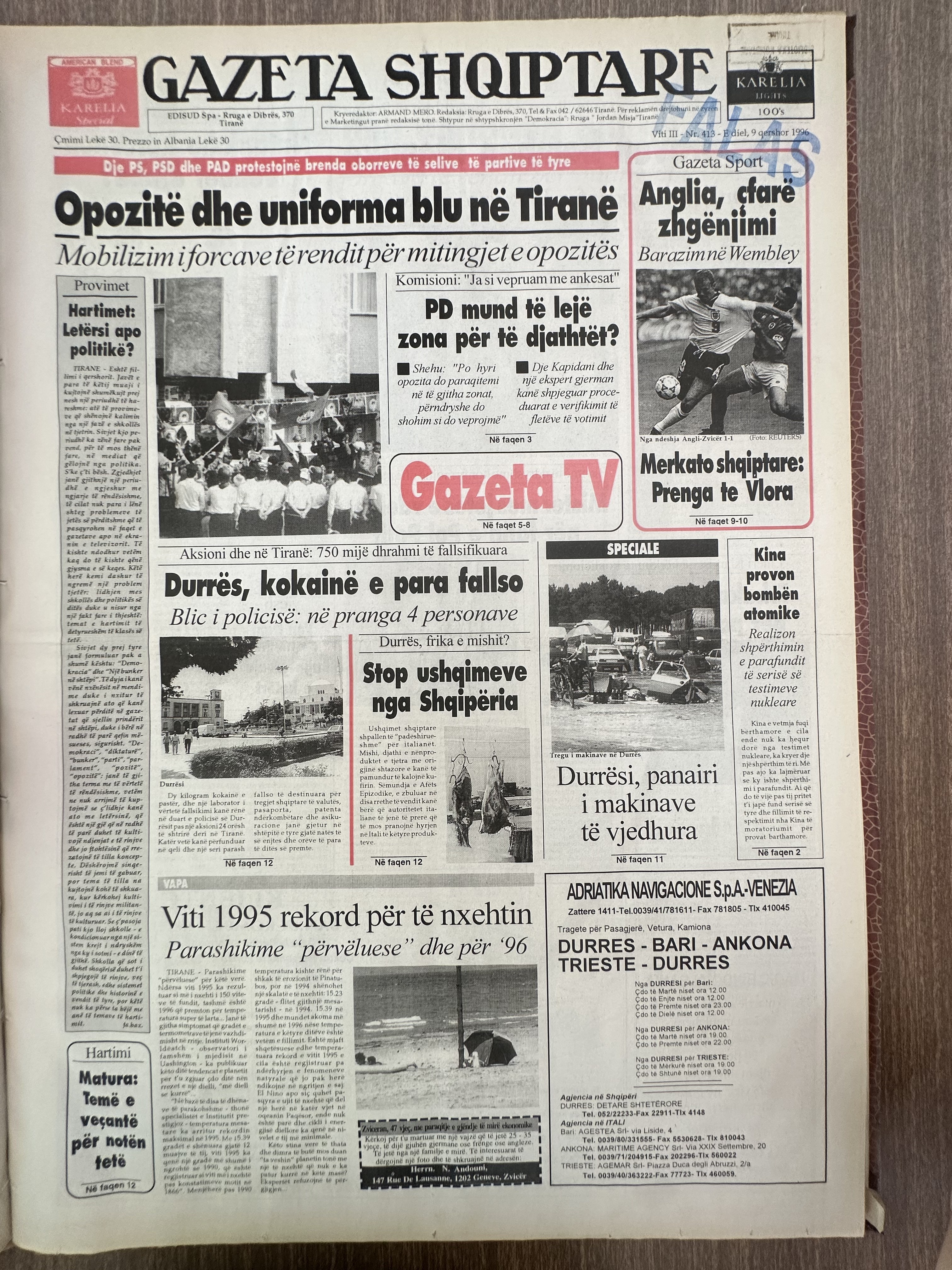 Gazeta Shqiptare 1996-06-09
