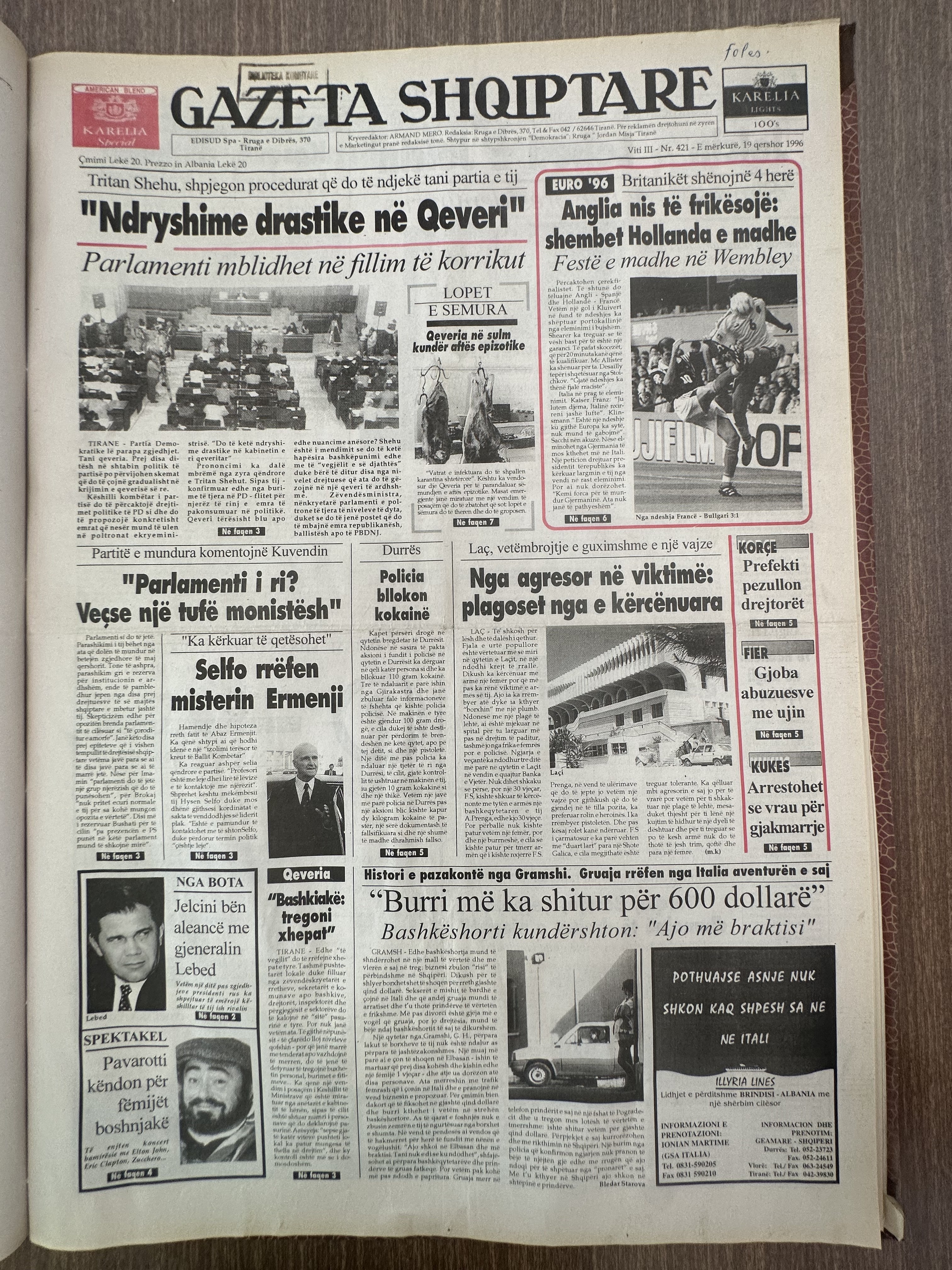 Gazeta Shqiptare 1996-06-19
