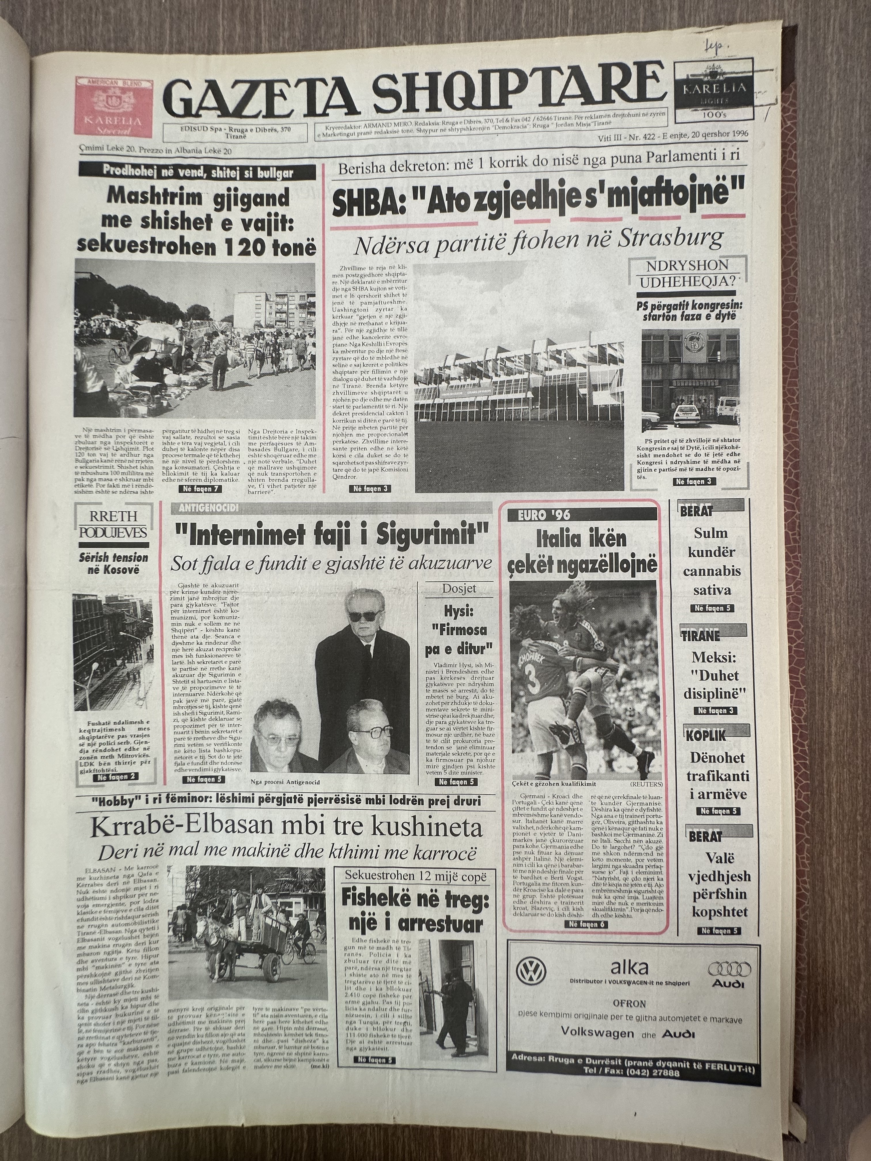 Gazeta Shqiptare 1996-06-20