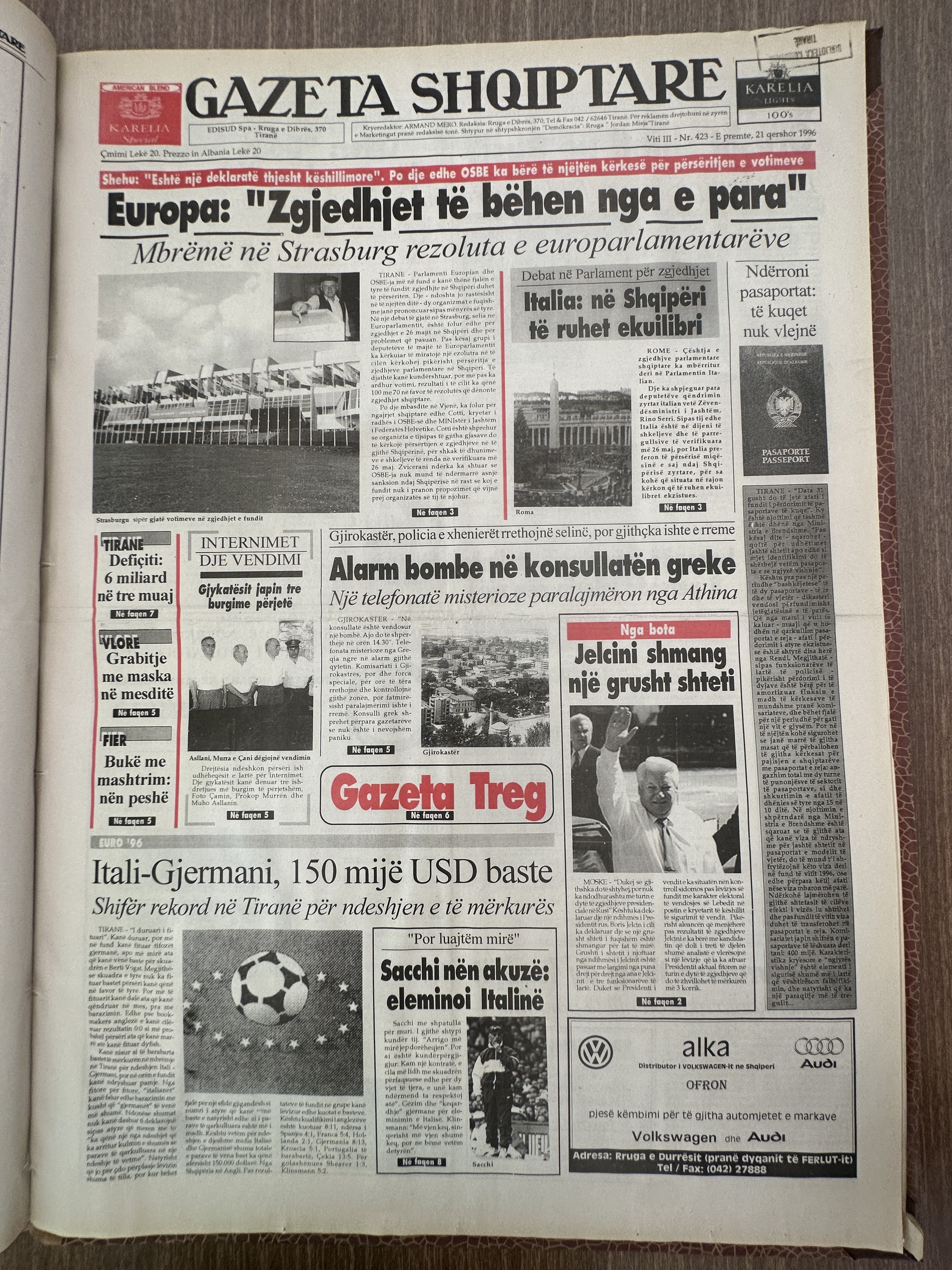 Gazeta Shqiptare 1996-06-21