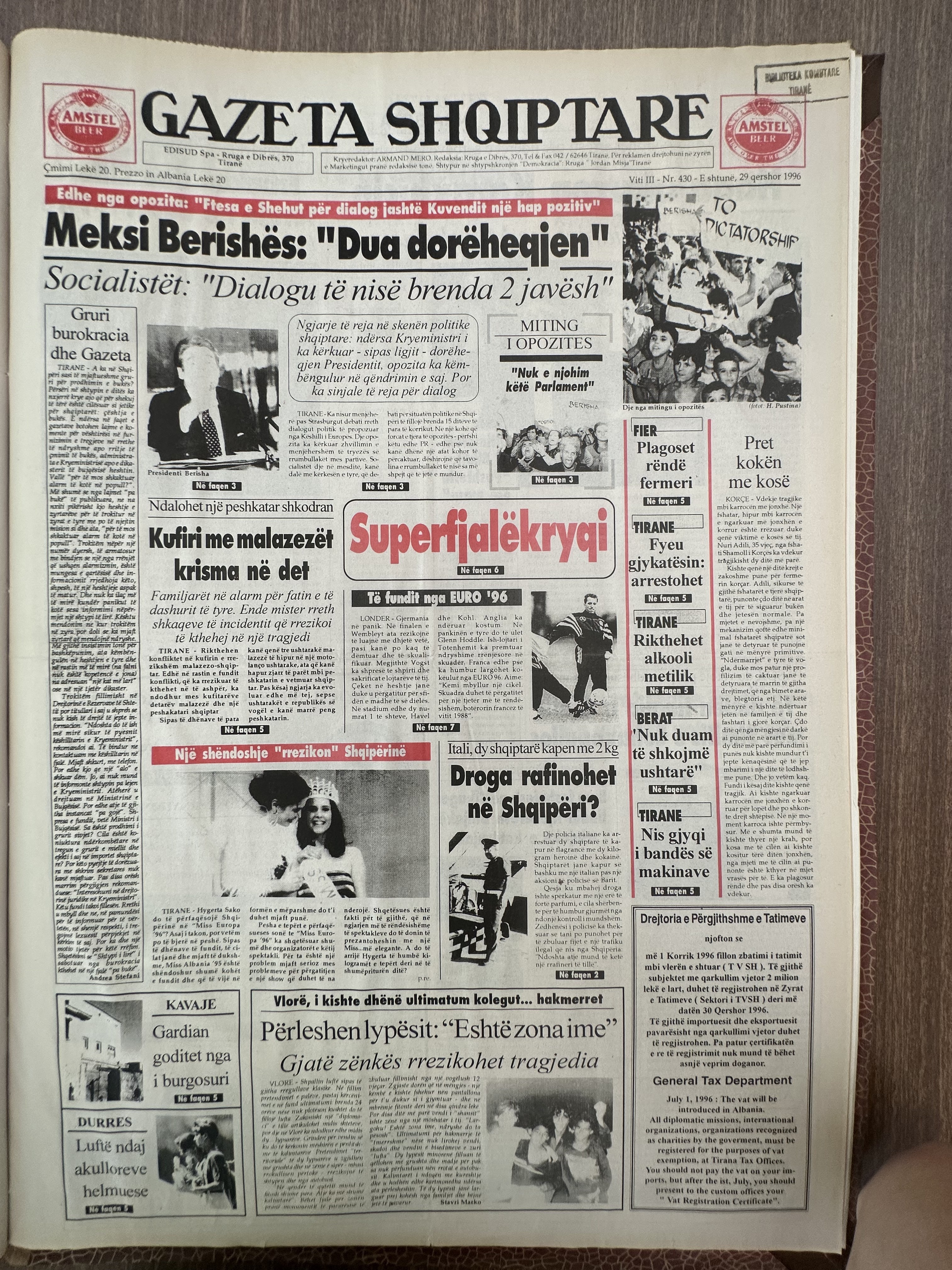 Gazeta Shqiptare 1996-06-29