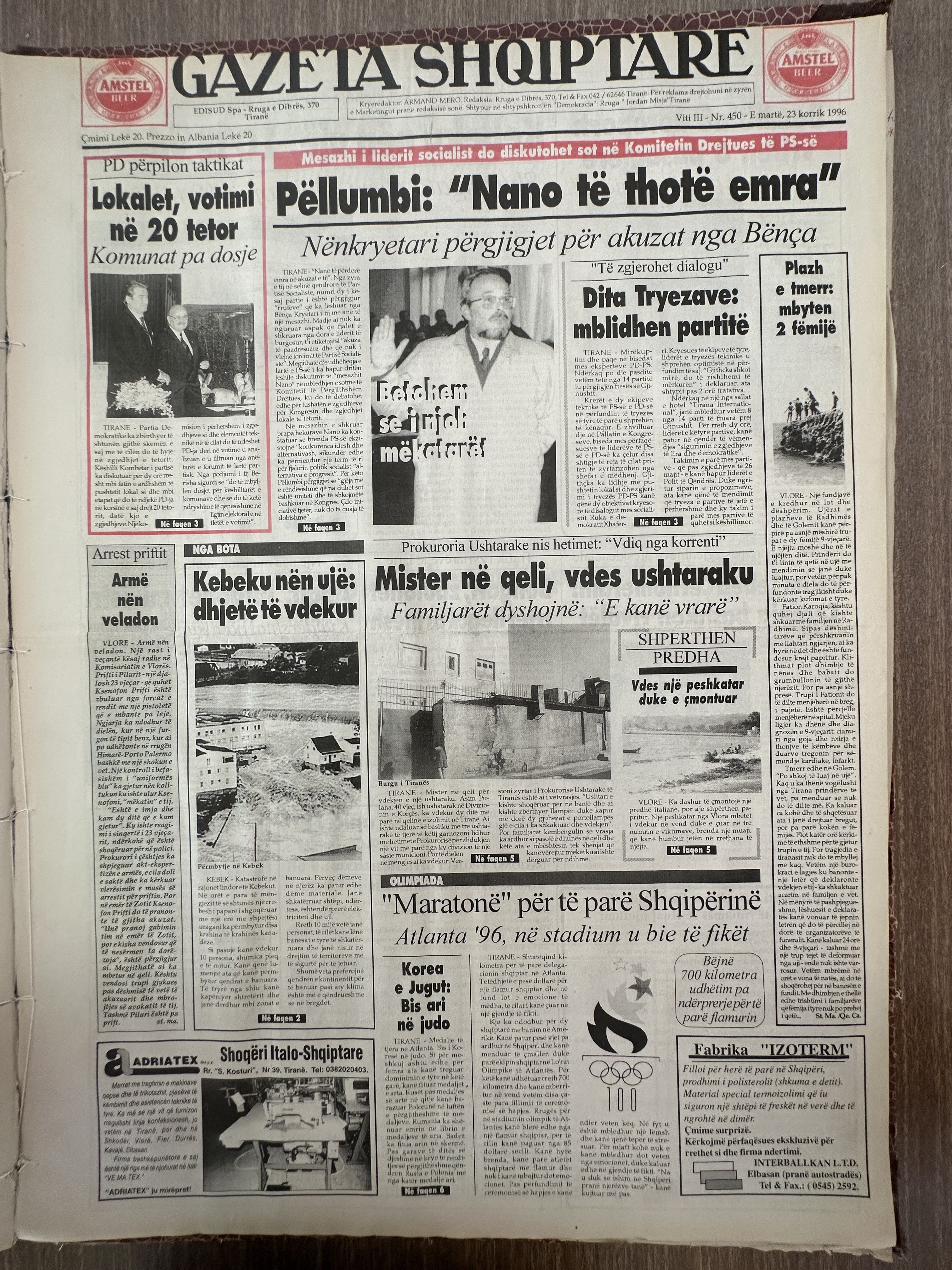 Gazeta Shqiptare 1996-07-23