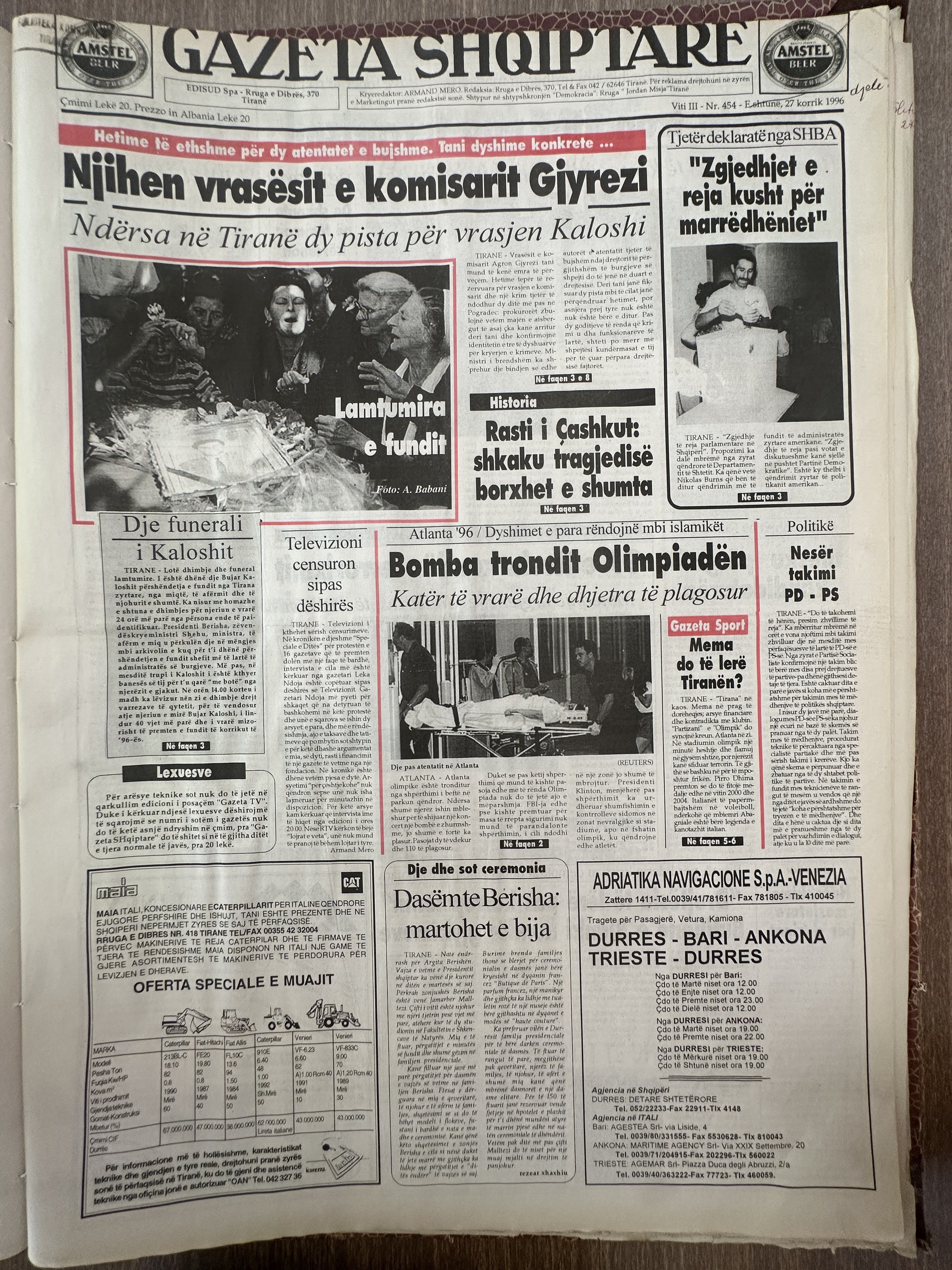 Gazeta Shqiptare 1996-07-27