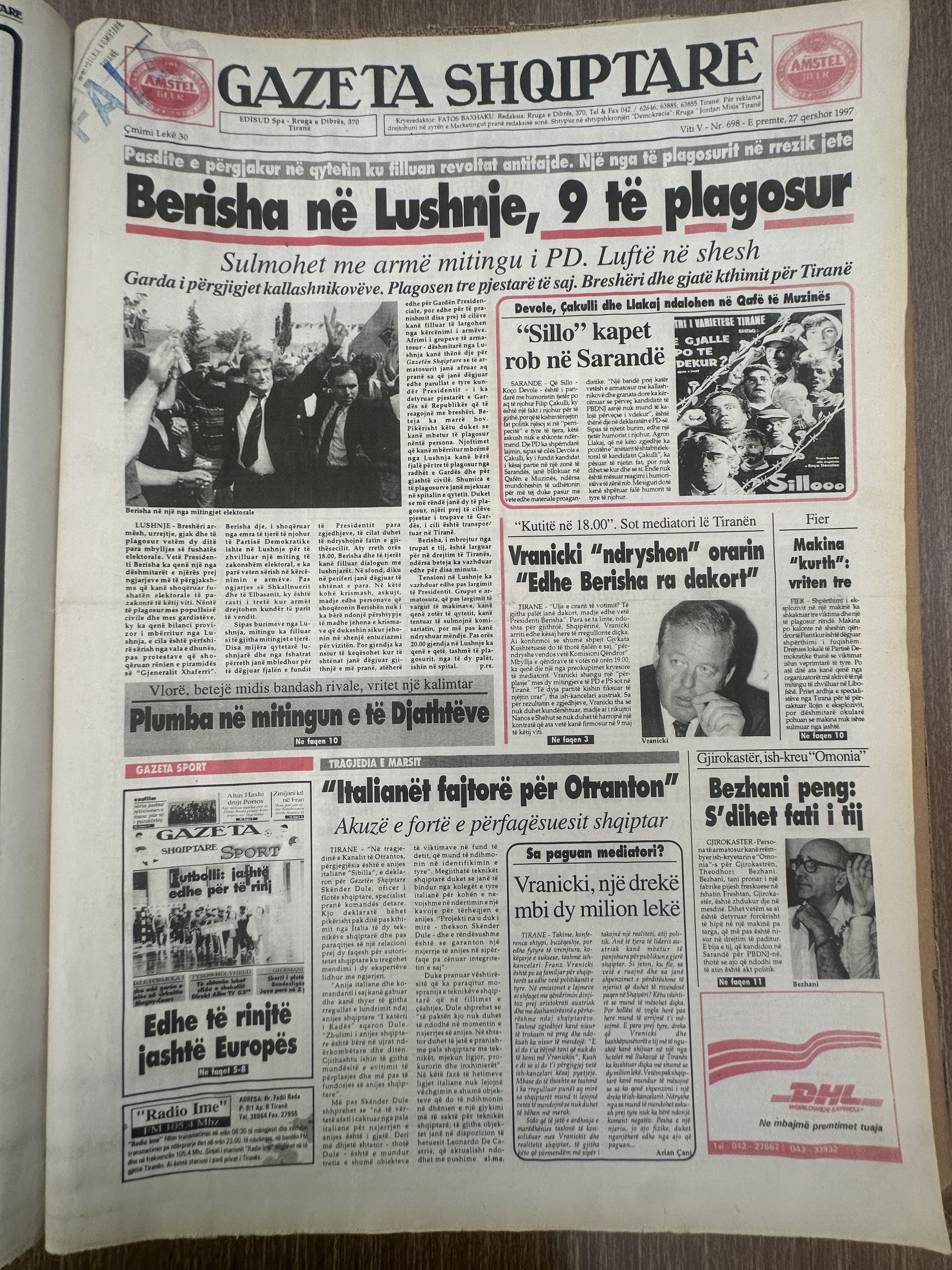 Gazeta Shqiptare 1997-06-27