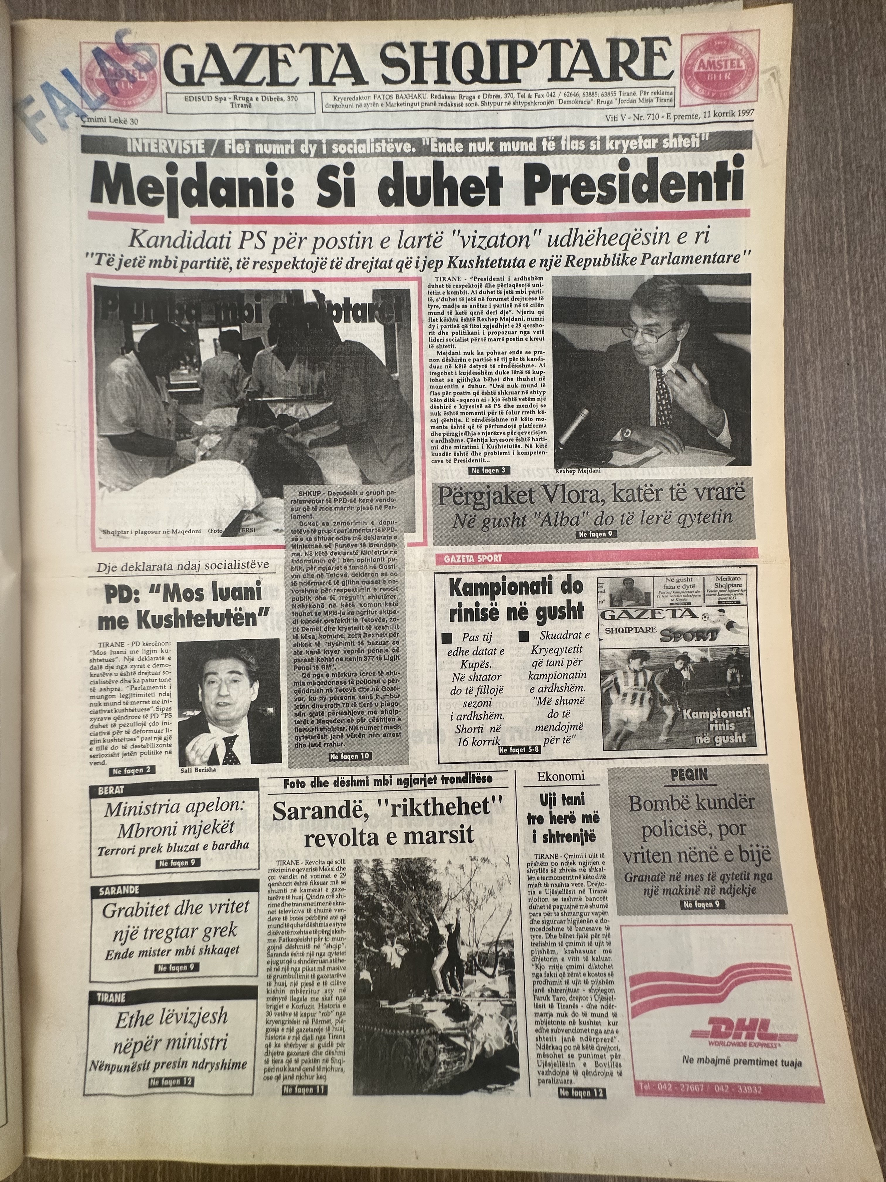 Gazeta Shqiptare 1997-07-11