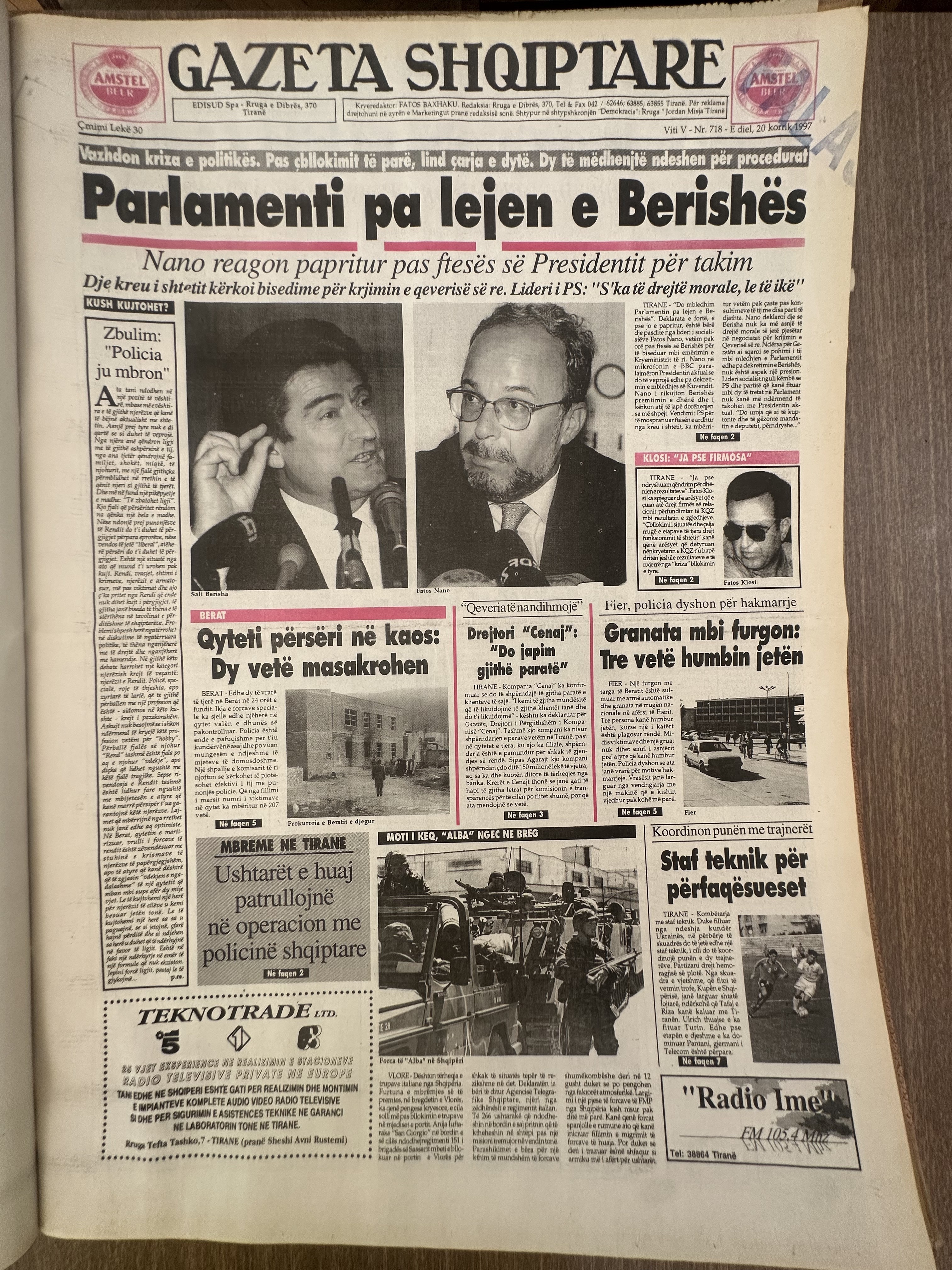 Gazeta Shqiptare 1997-07-20