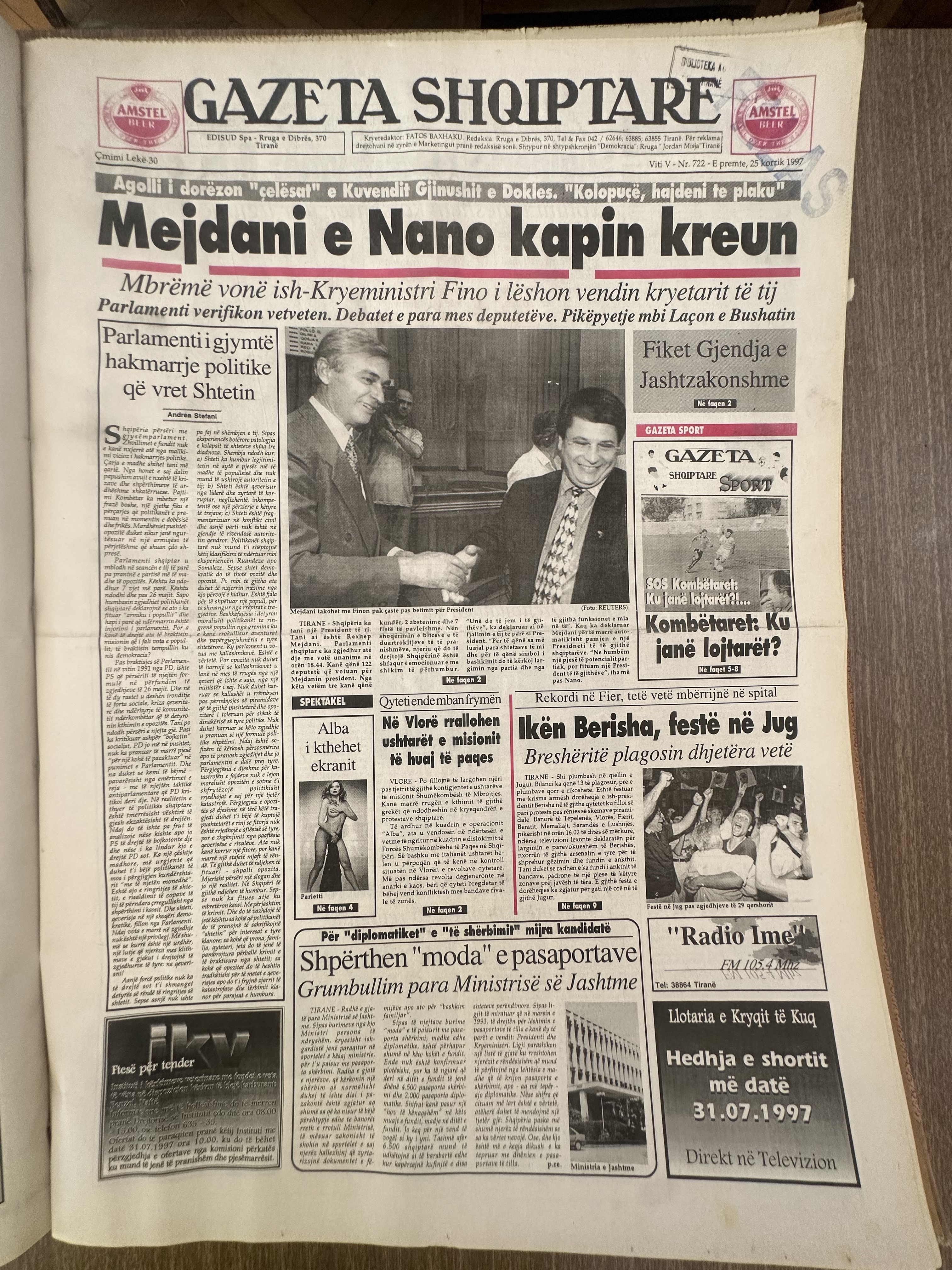Gazeta Shqiptare 1997-07-25
