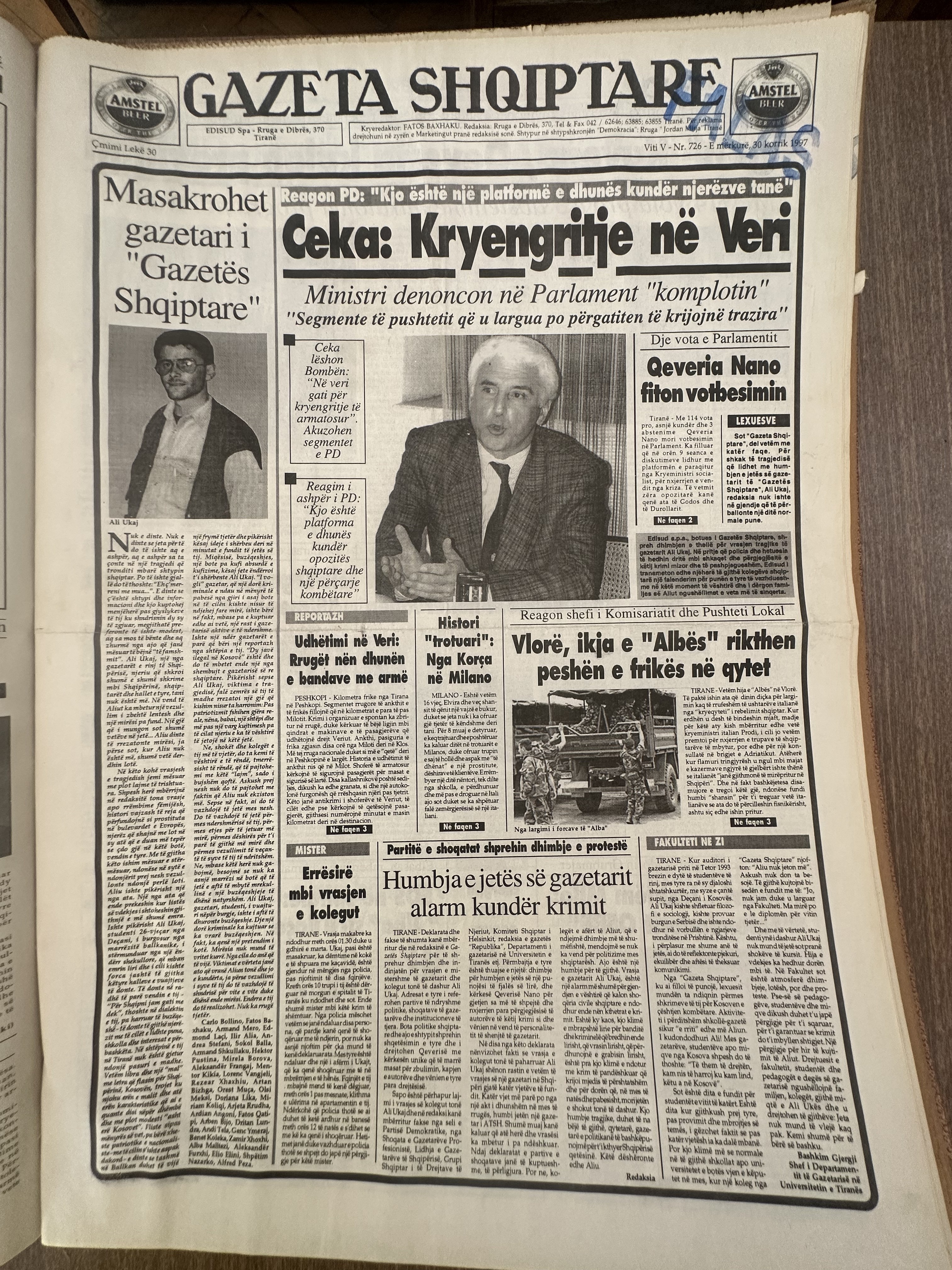 Gazeta Shqiptare 1997-07-30