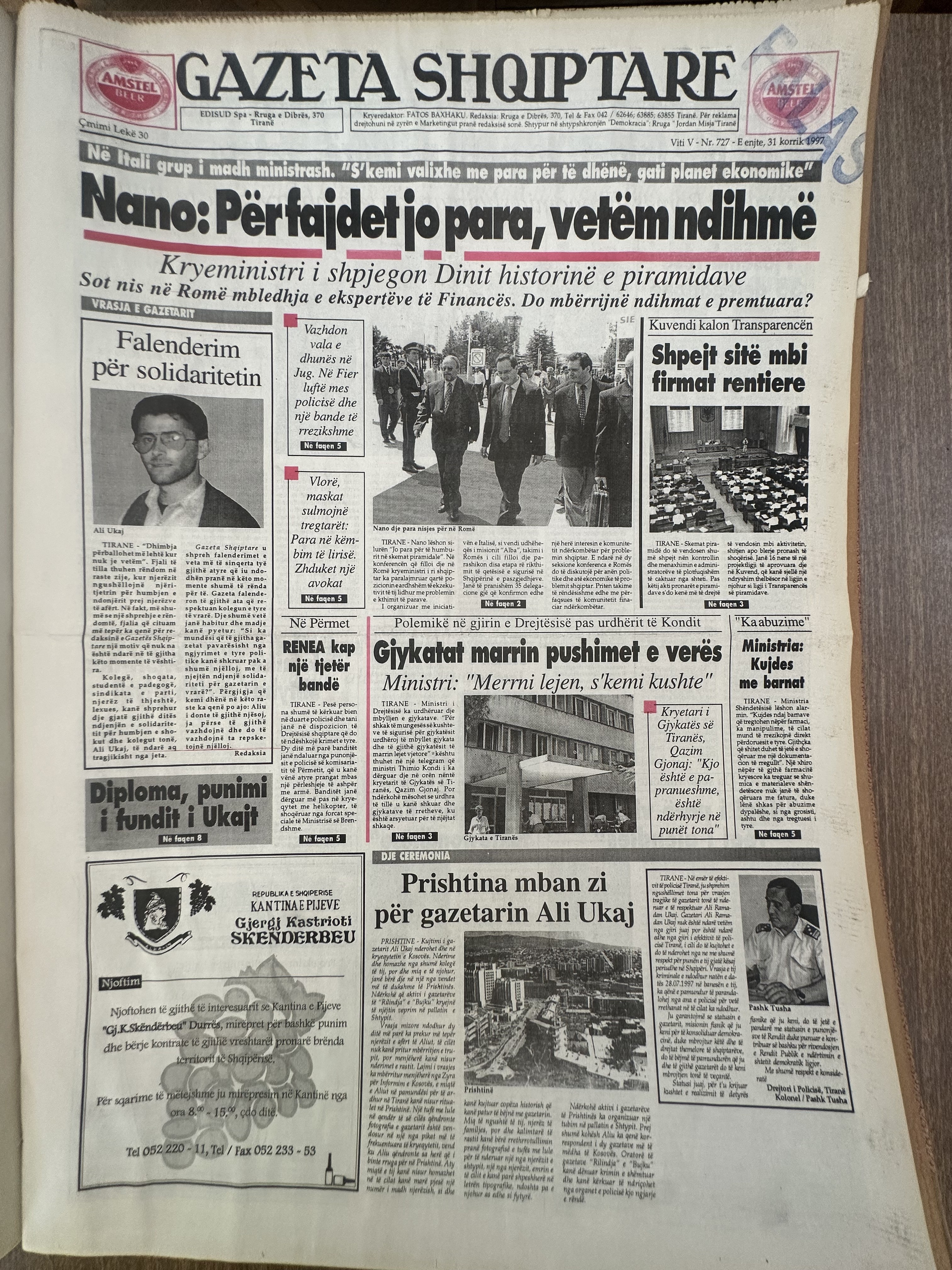 Gazeta Shqiptare 1997-07-31