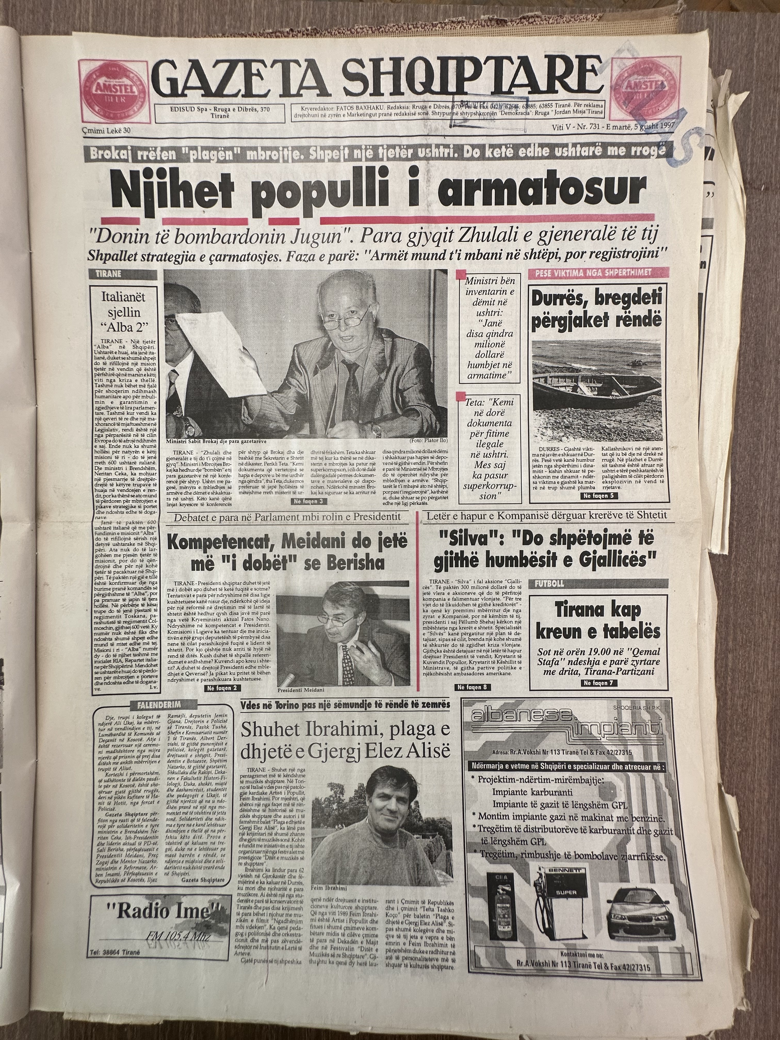 Gazeta Shqiptare 1997-08-05