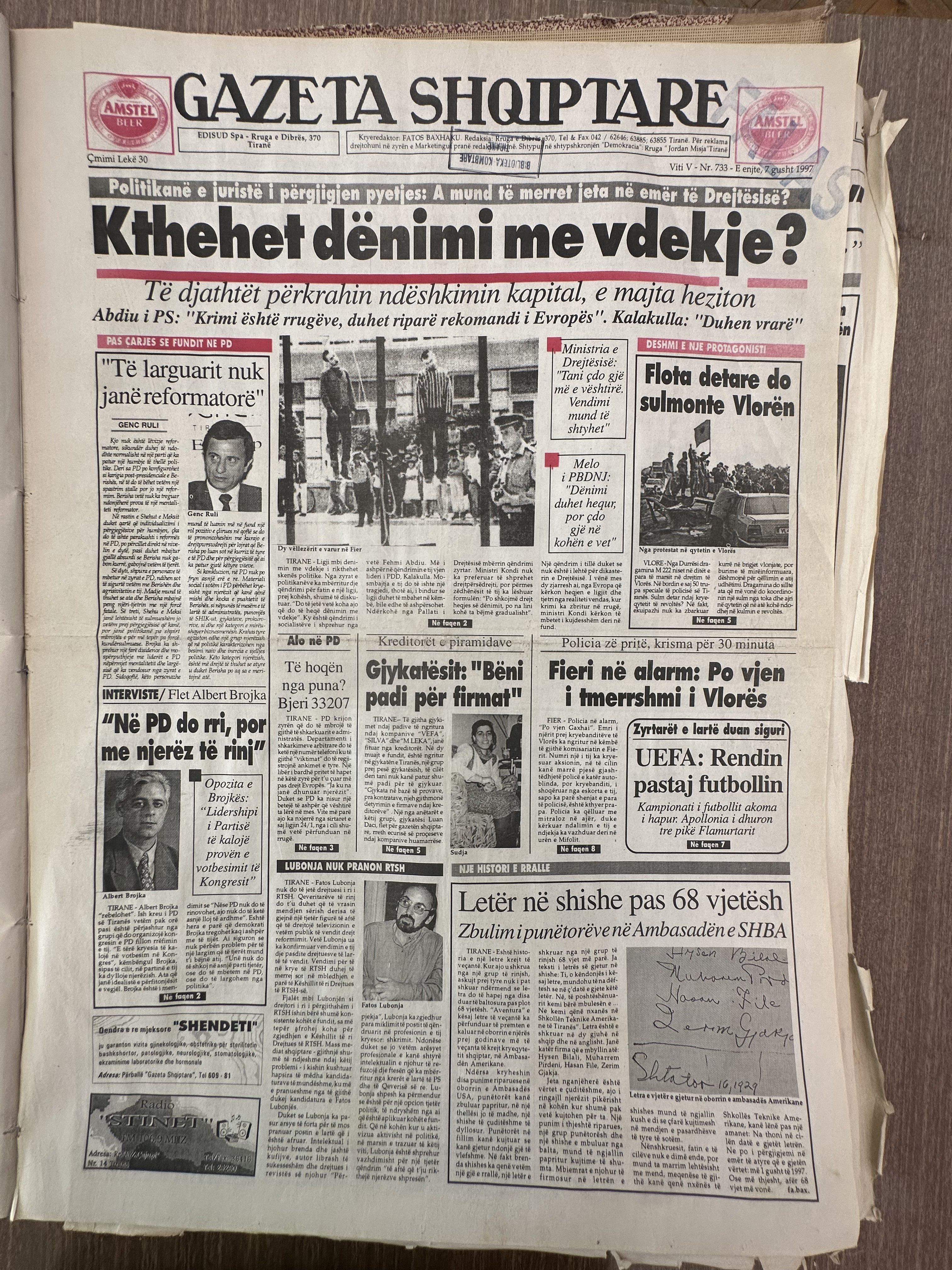 Gazeta Shqiptare 1997-08-07