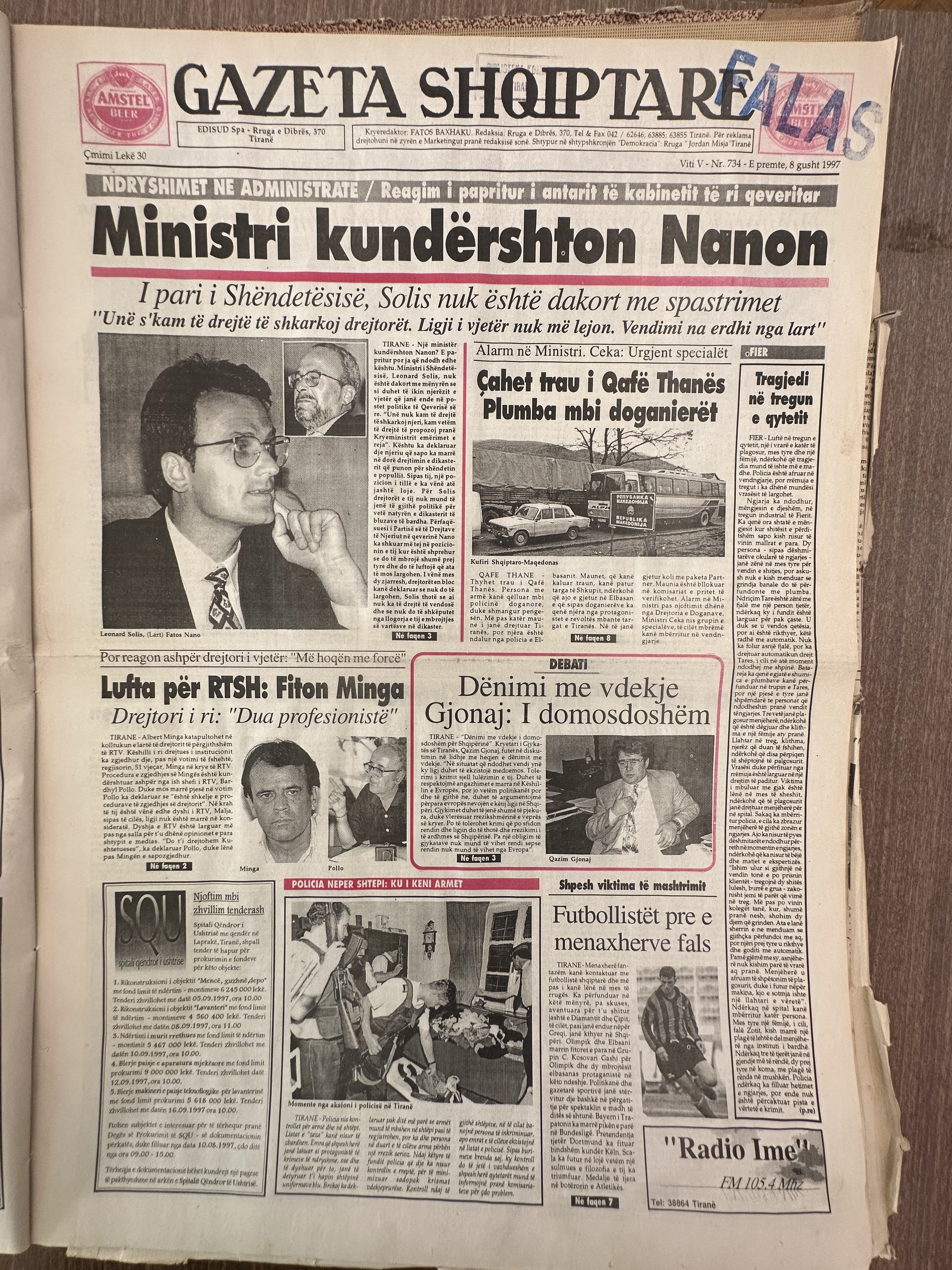 Gazeta Shqiptare 1997-08-08