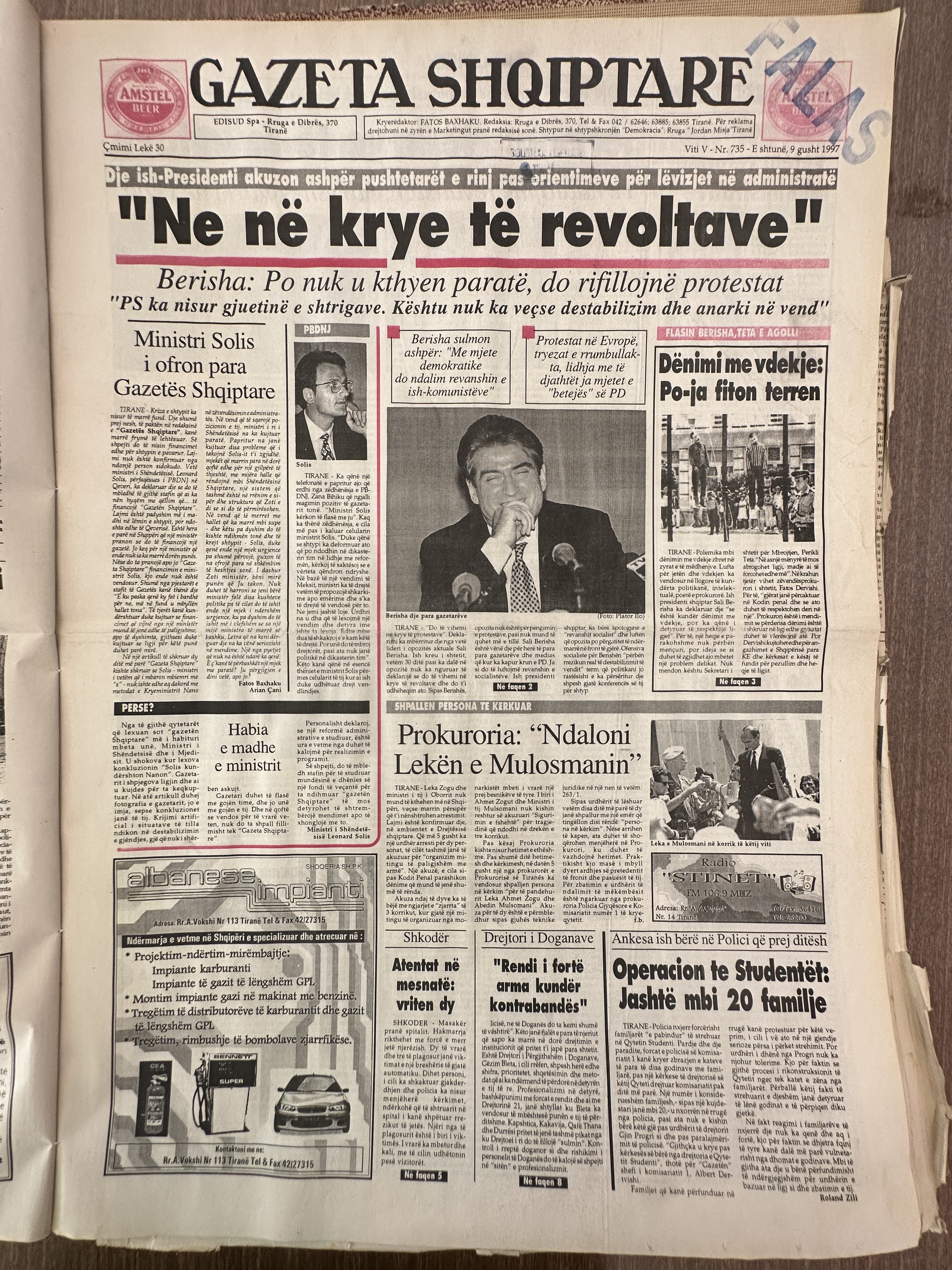 Gazeta Shqiptare 1997-08-09