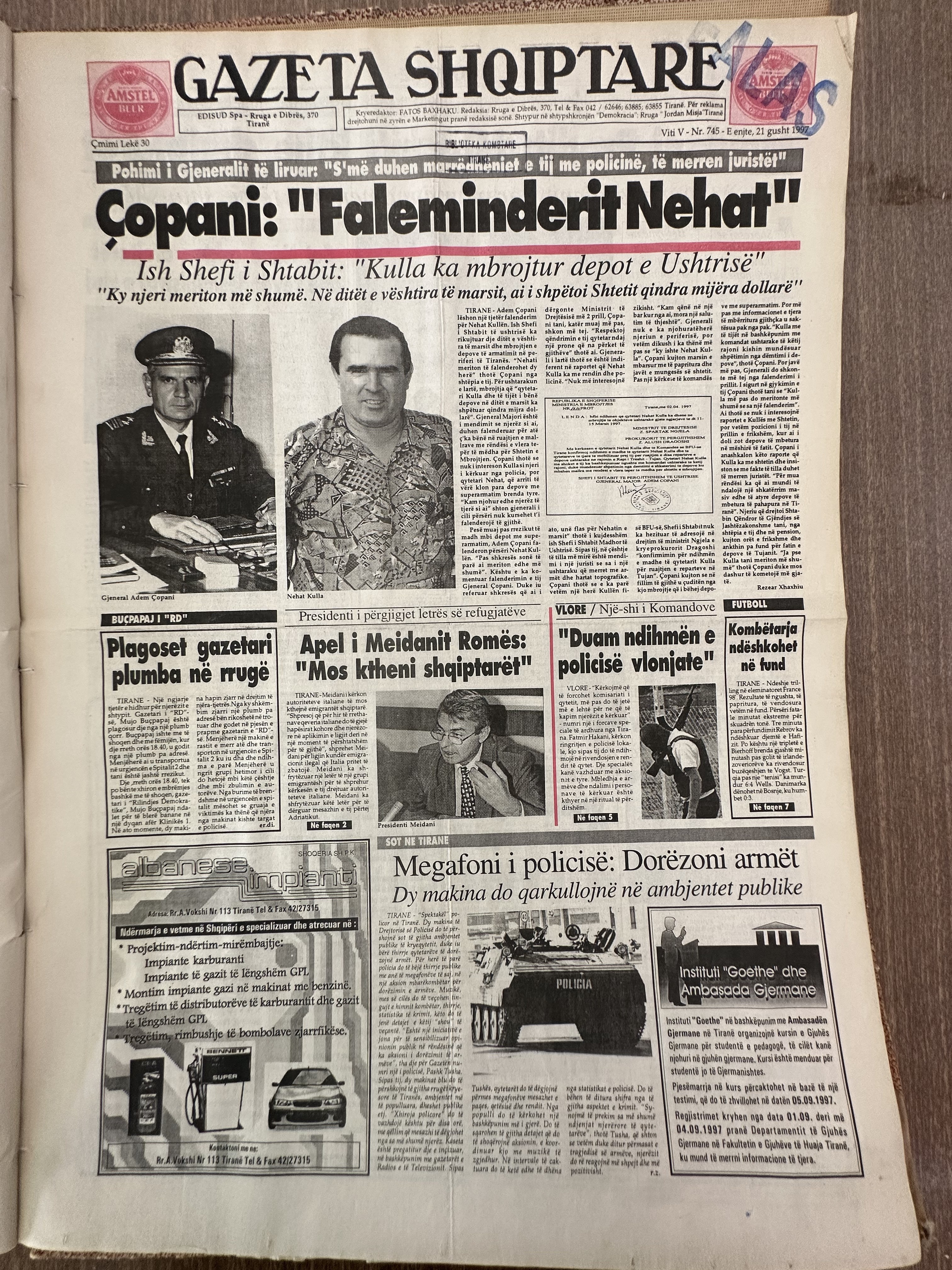 Gazeta Shqiptare 1997-08-22