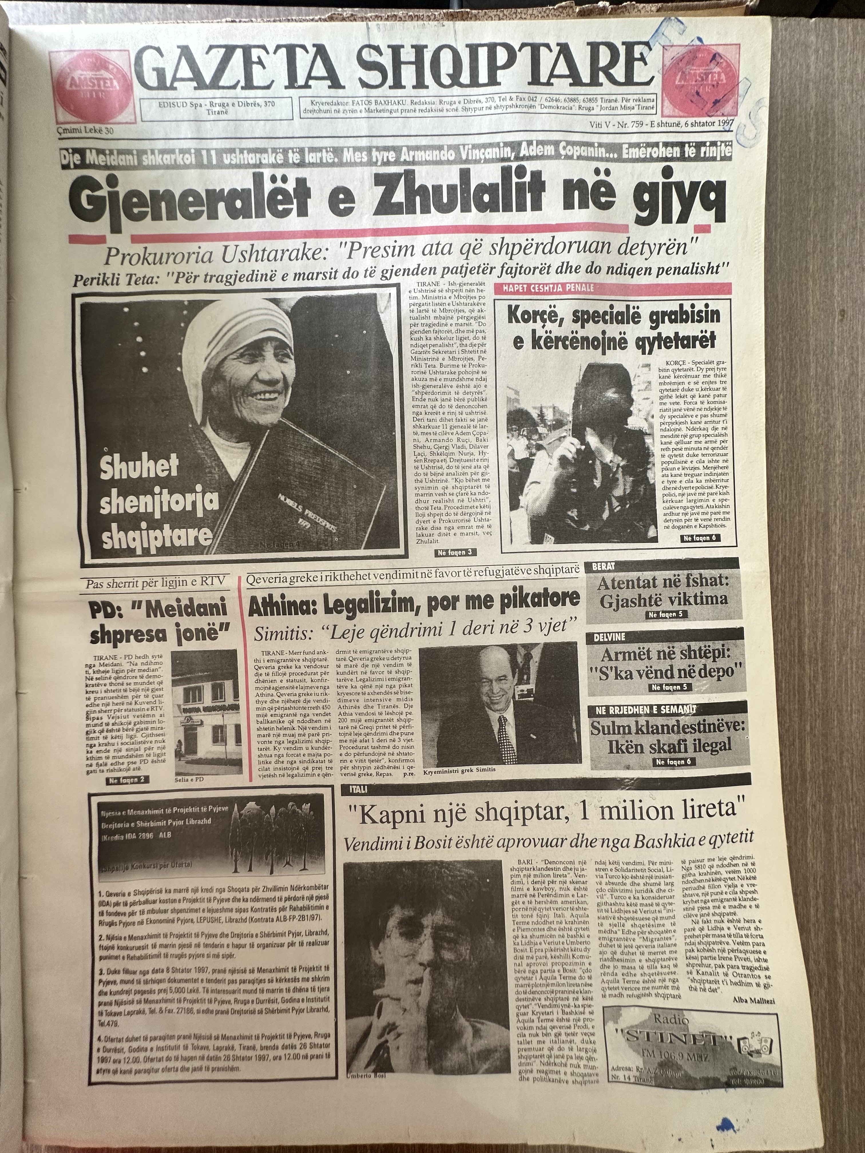 Gazeta Shqiptare 1997-09-06