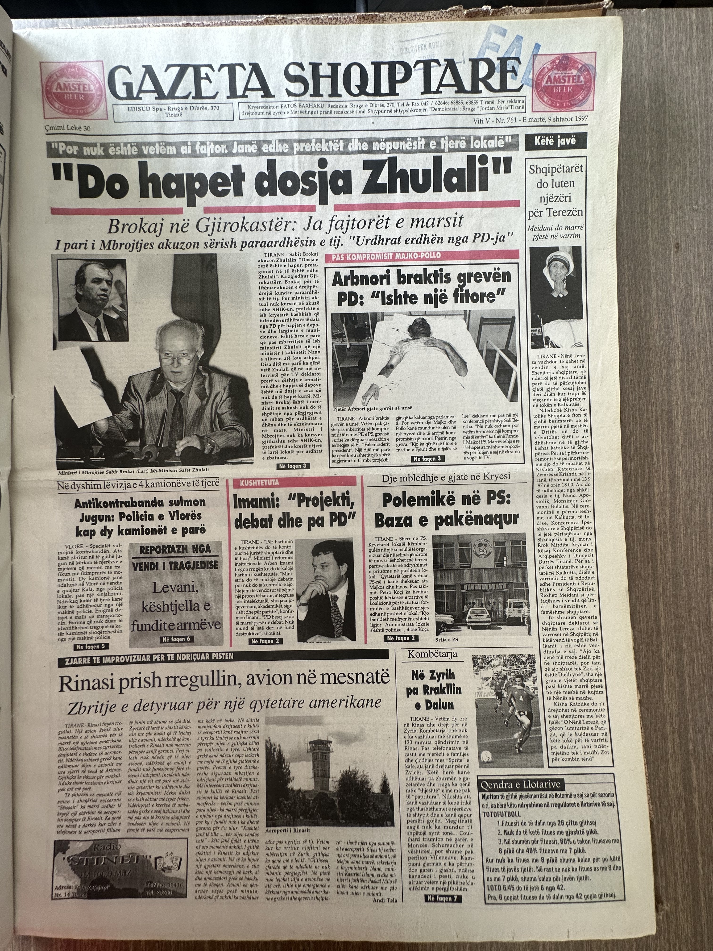 Gazeta Shqiptare 1997-09-09
