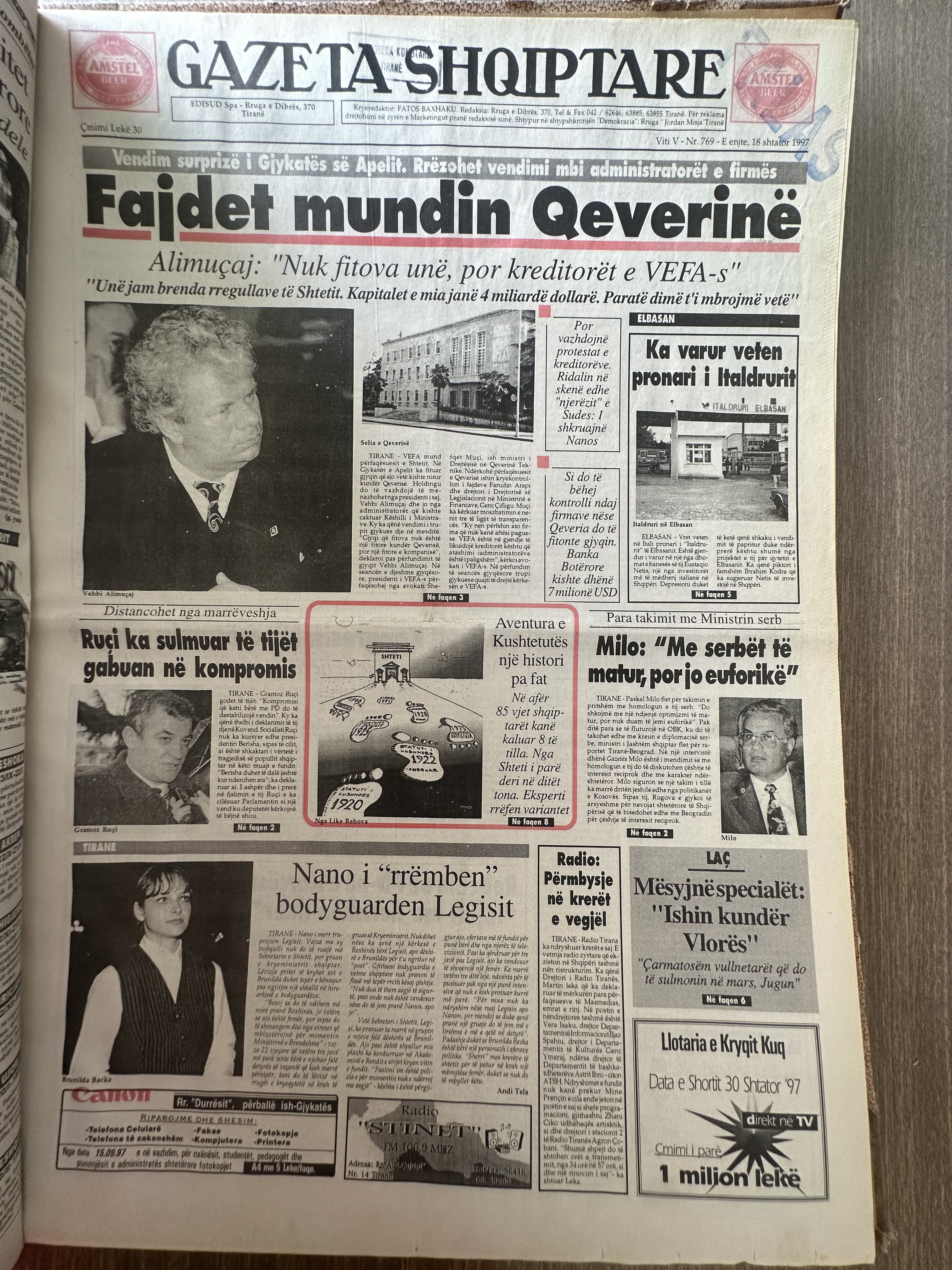 Gazeta Shqiptare 1997-09-18