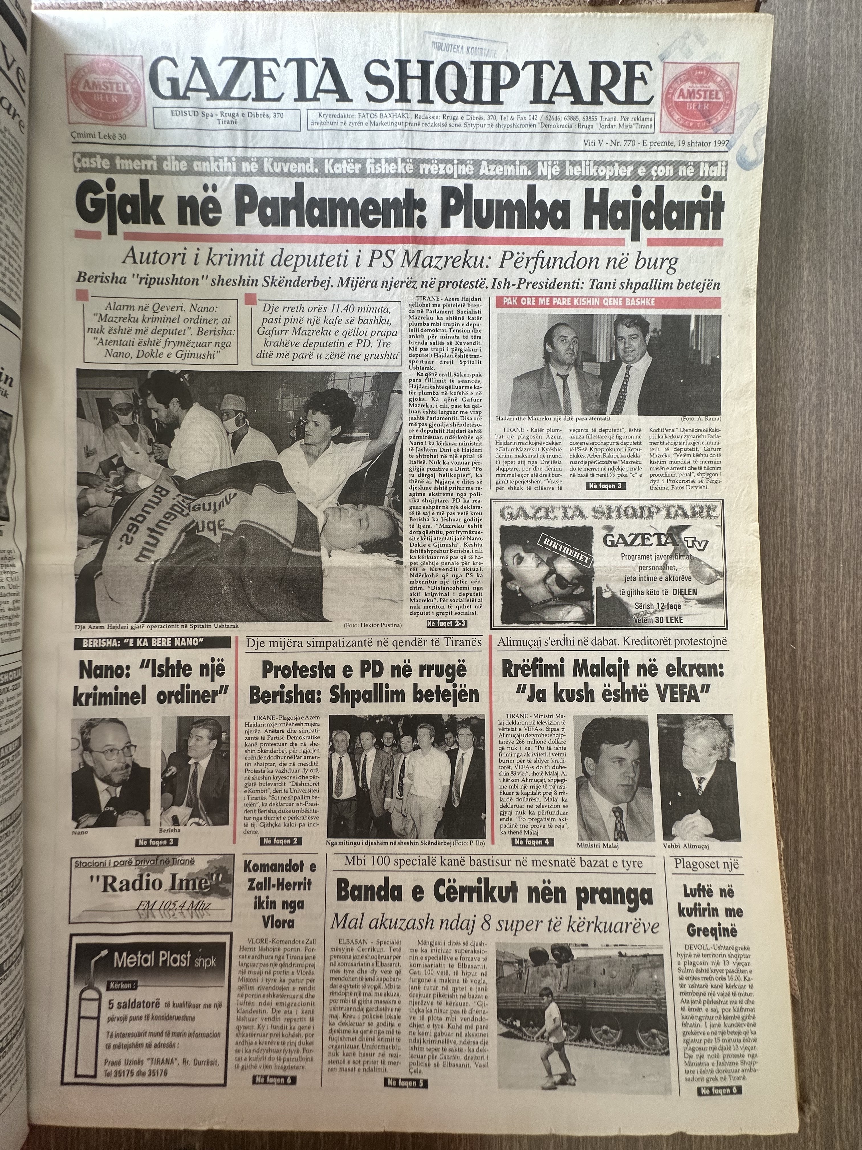 Gazeta Shqiptare 1997-09-19