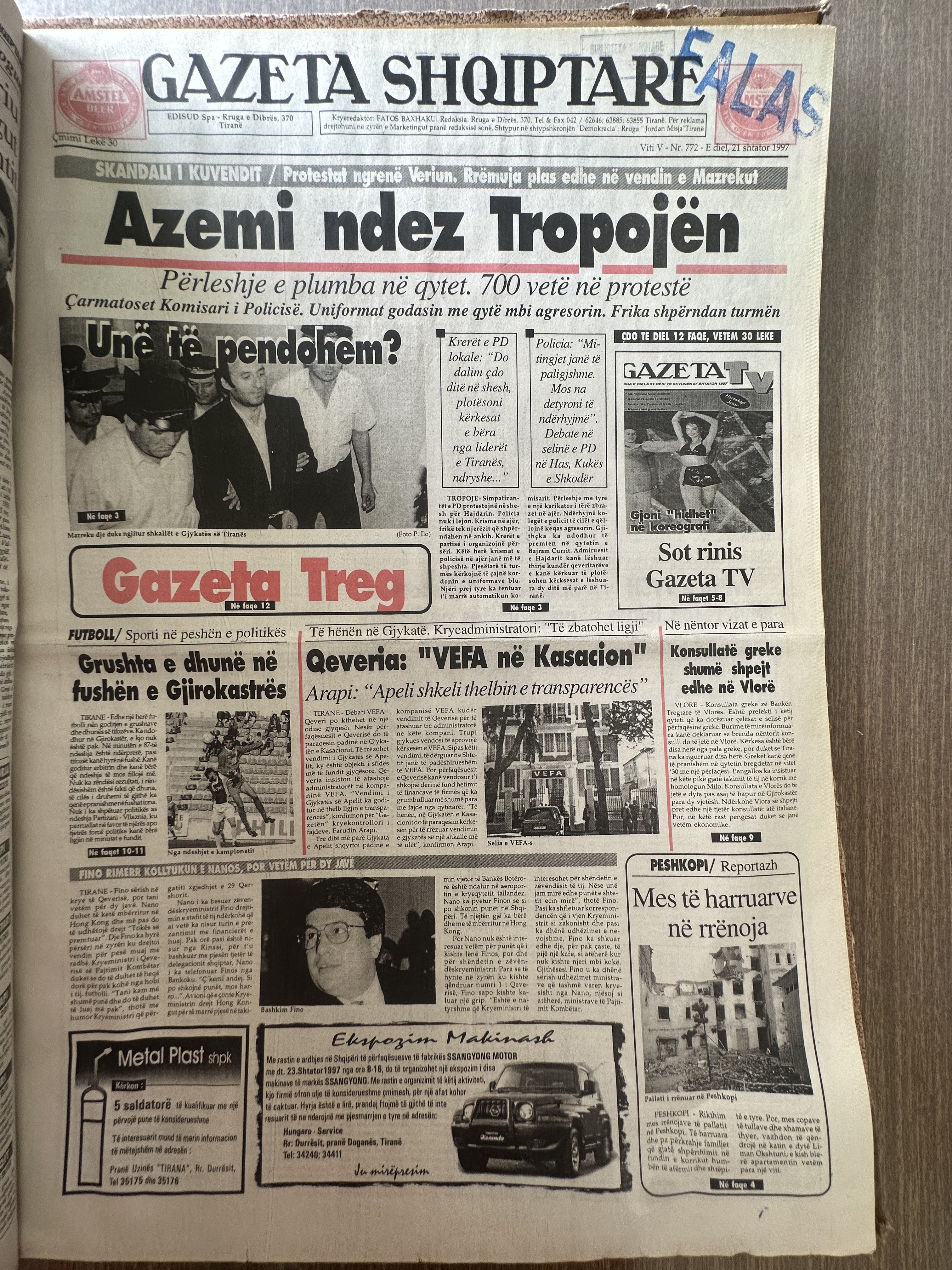 Gazeta Shqiptare 1997-09-27
