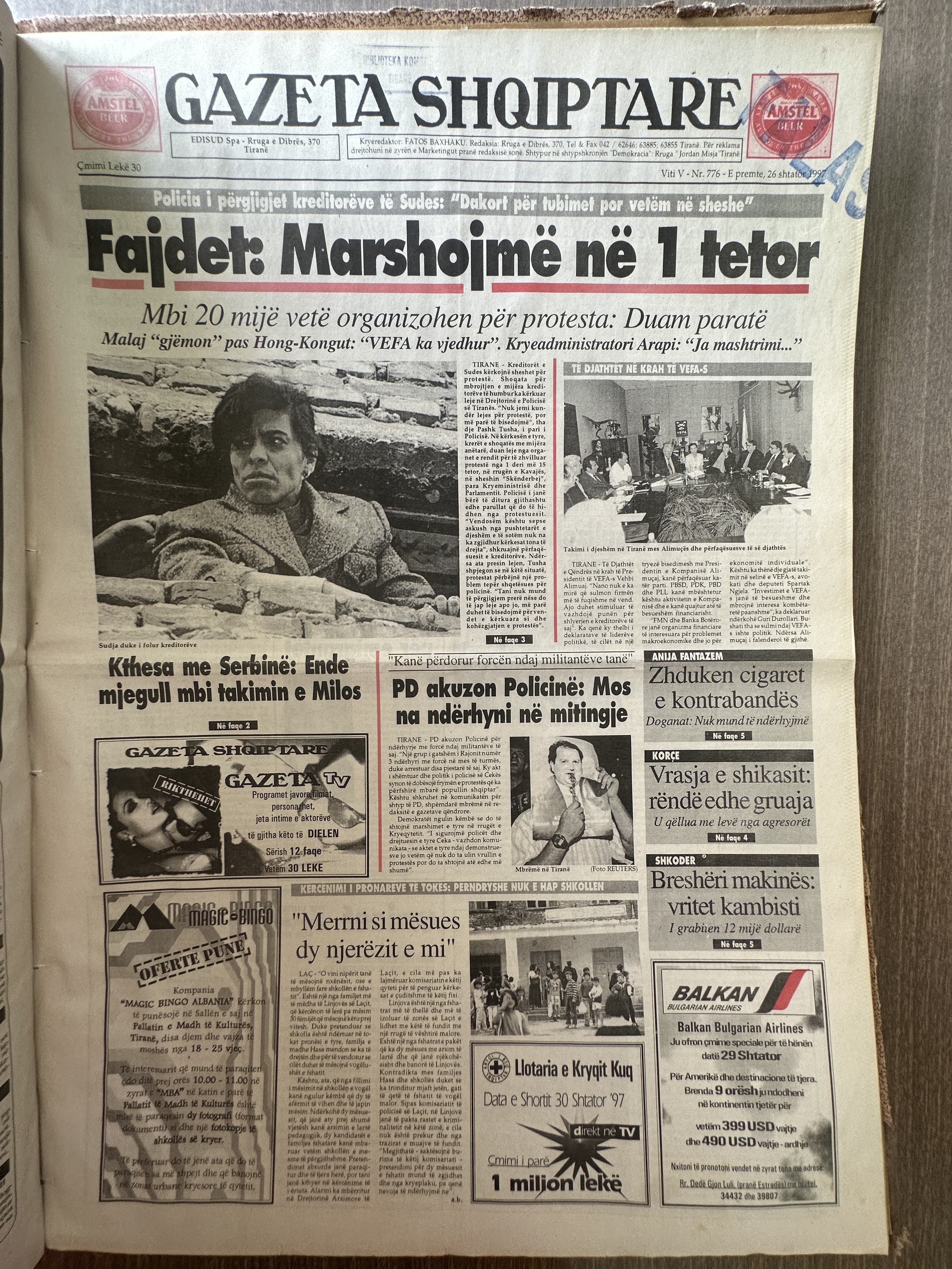 Gazeta Shqiptare 1997-09-26