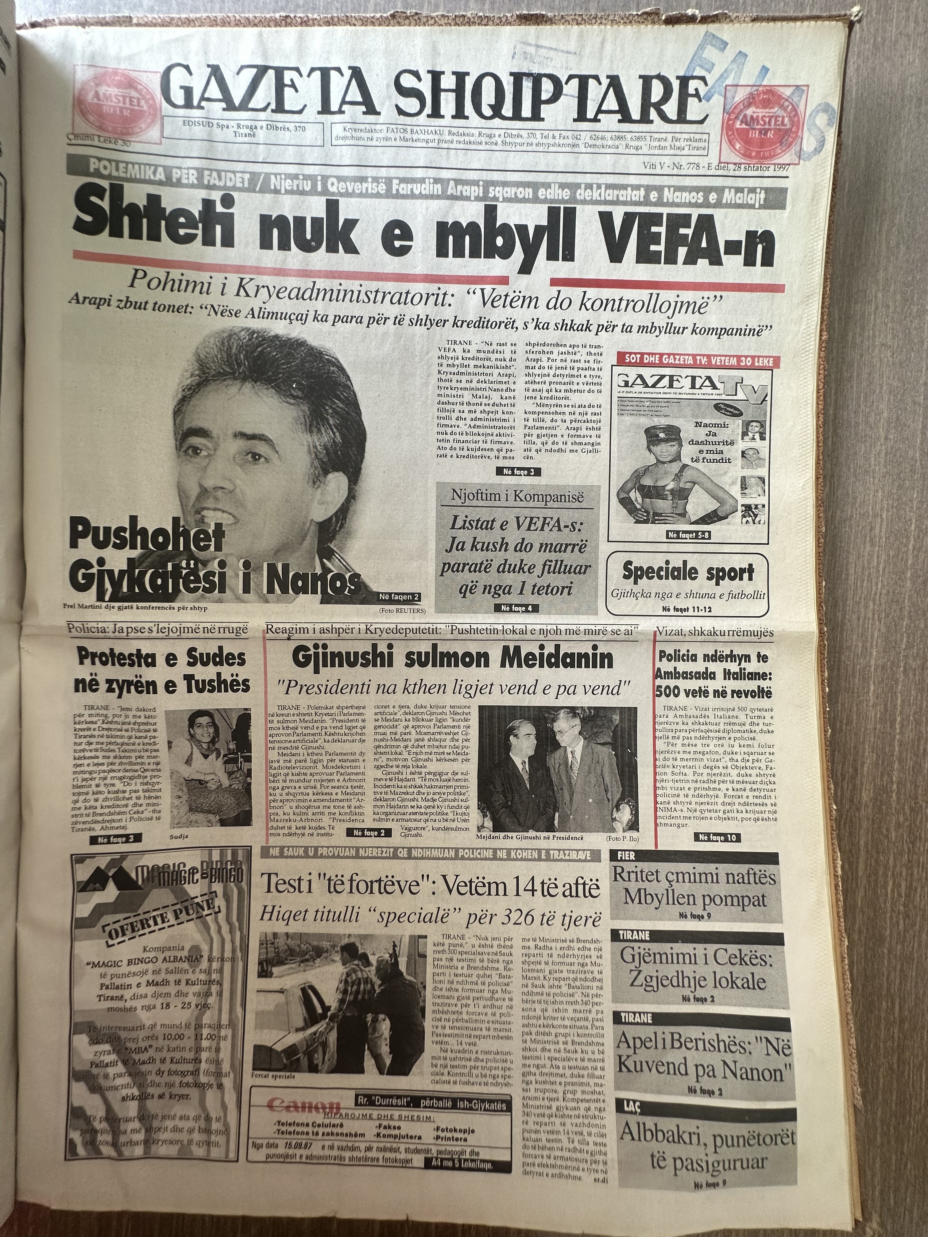 Gazeta Shqiptare 1997-09-28