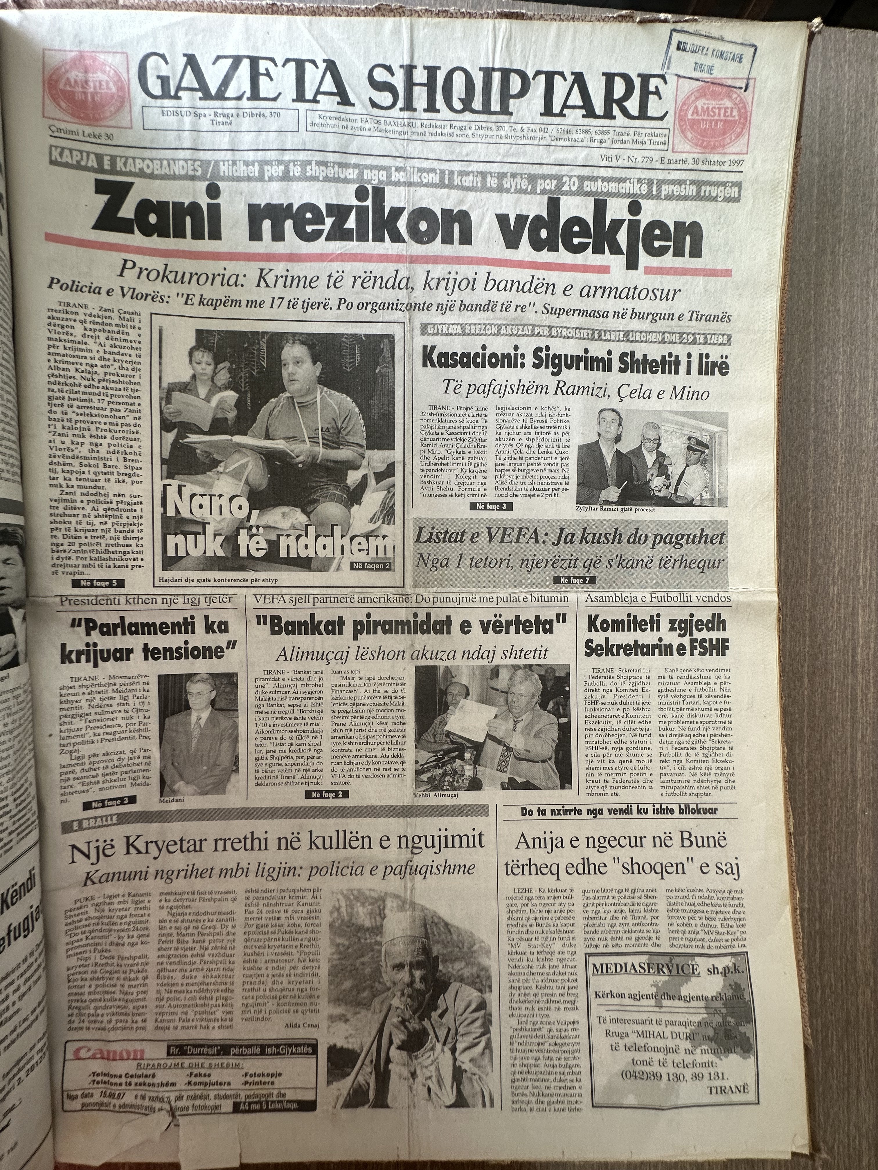 Gazeta Shqiptare 1997-09-08