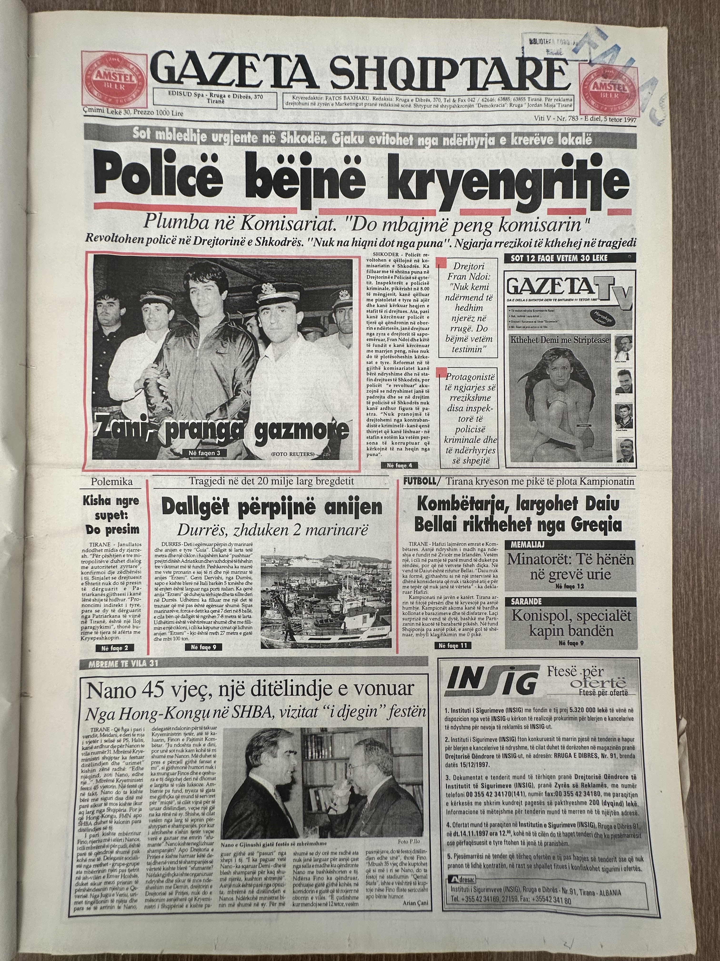 Gazeta Shqiptare 1997-10-05