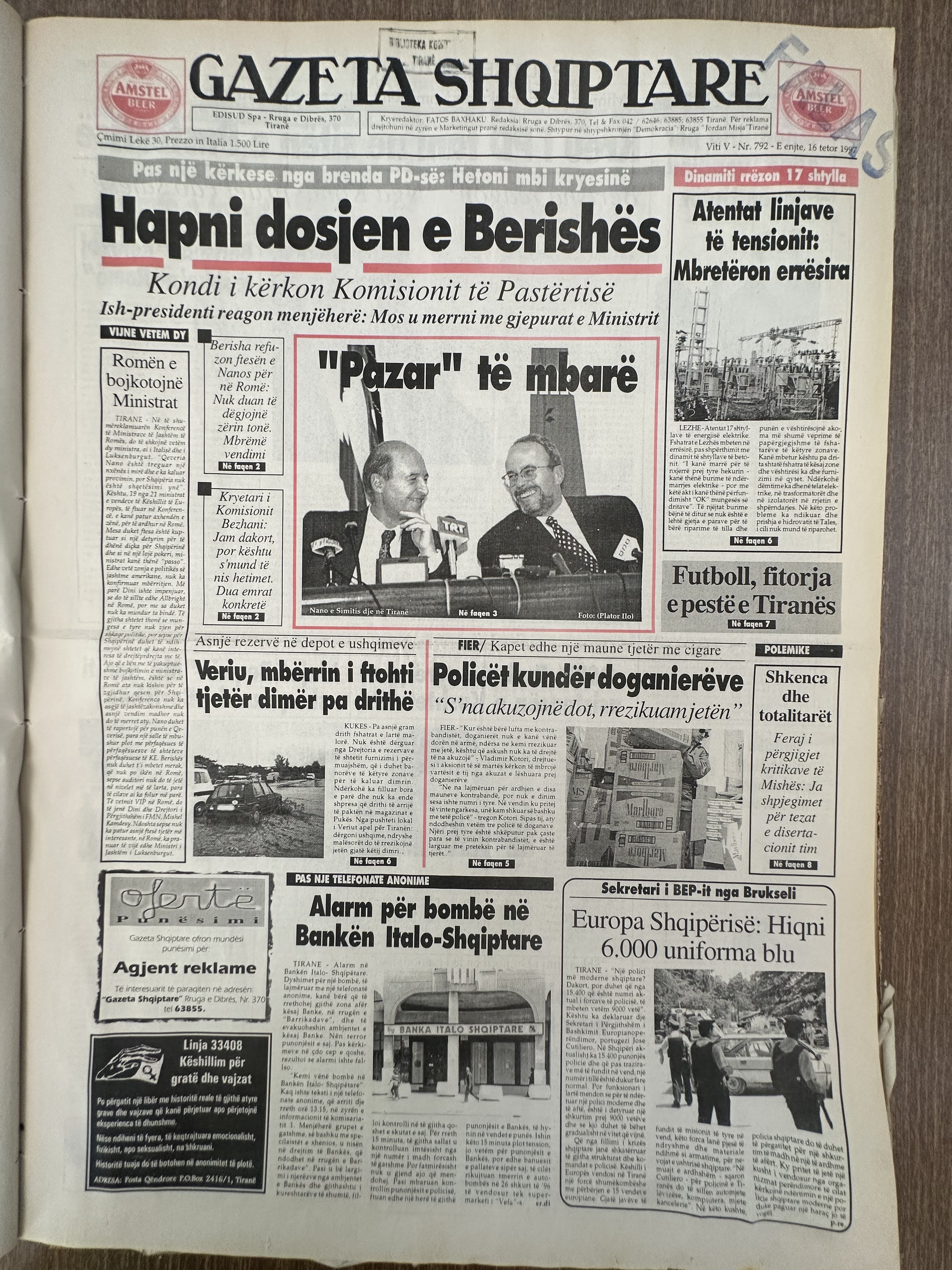 Gazeta Shqiptare 1997-10-16