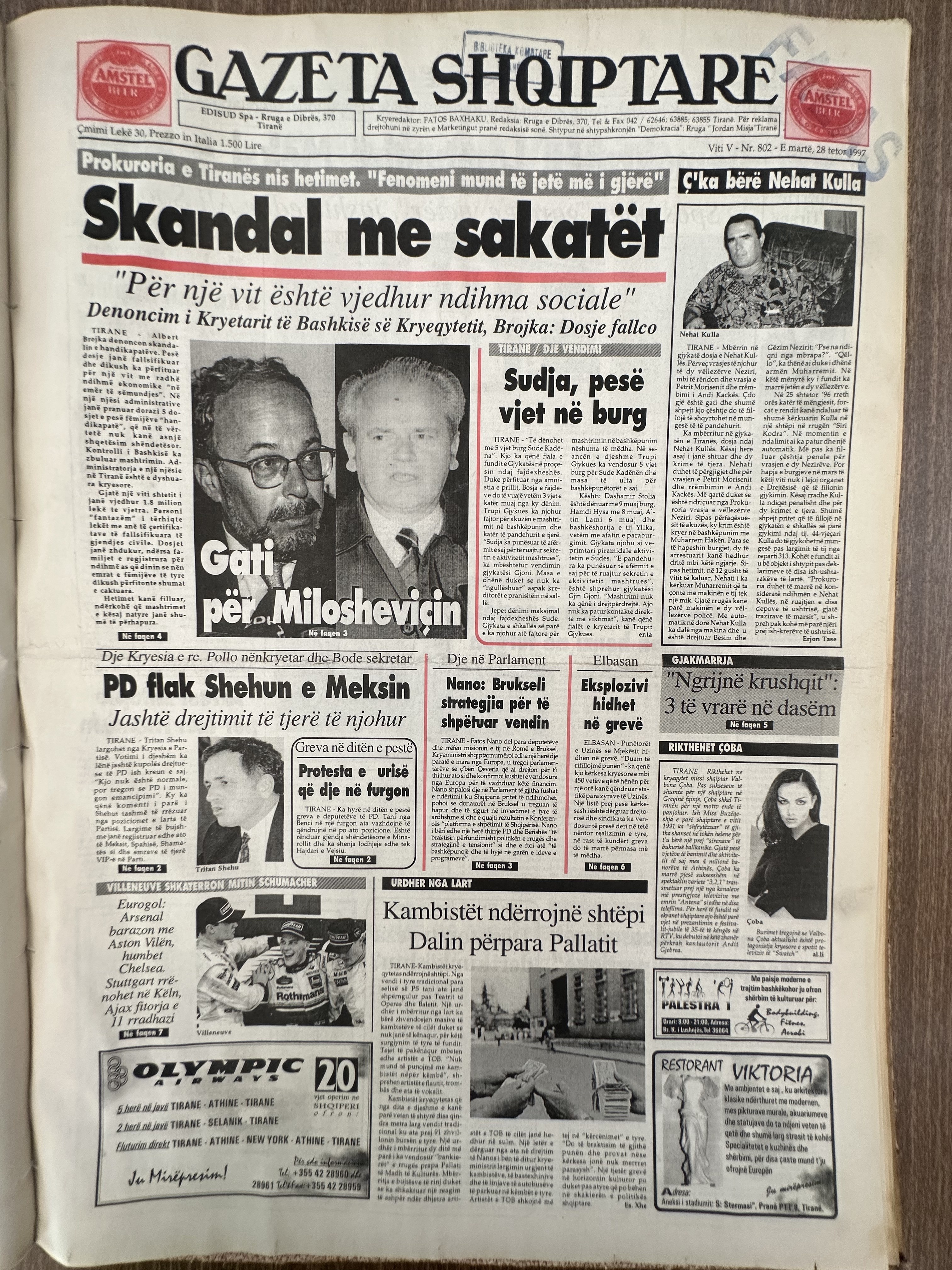 Gazeta Shqiptare 1997-10-28