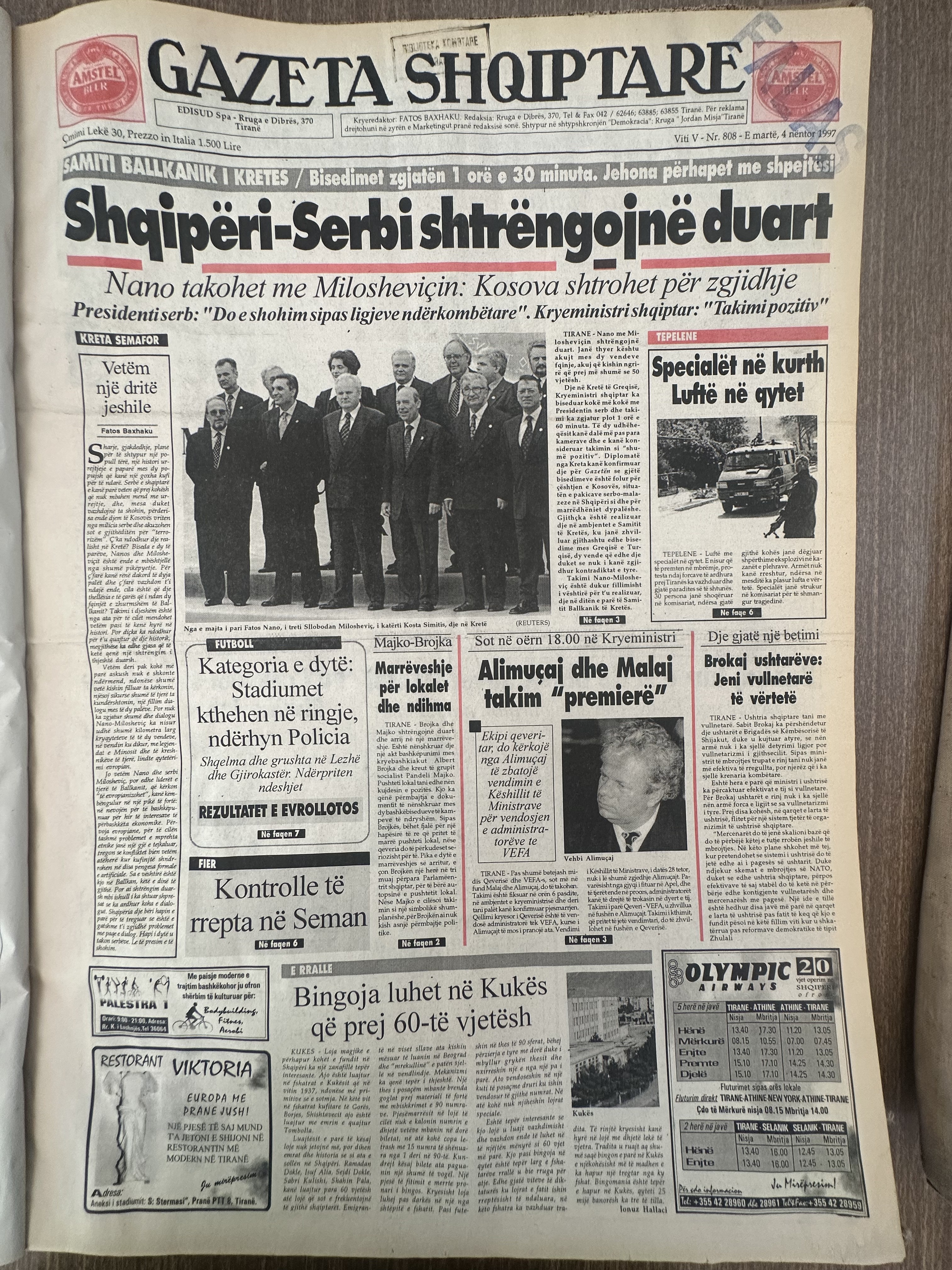 Gazeta Shqiptare 1997-11-04