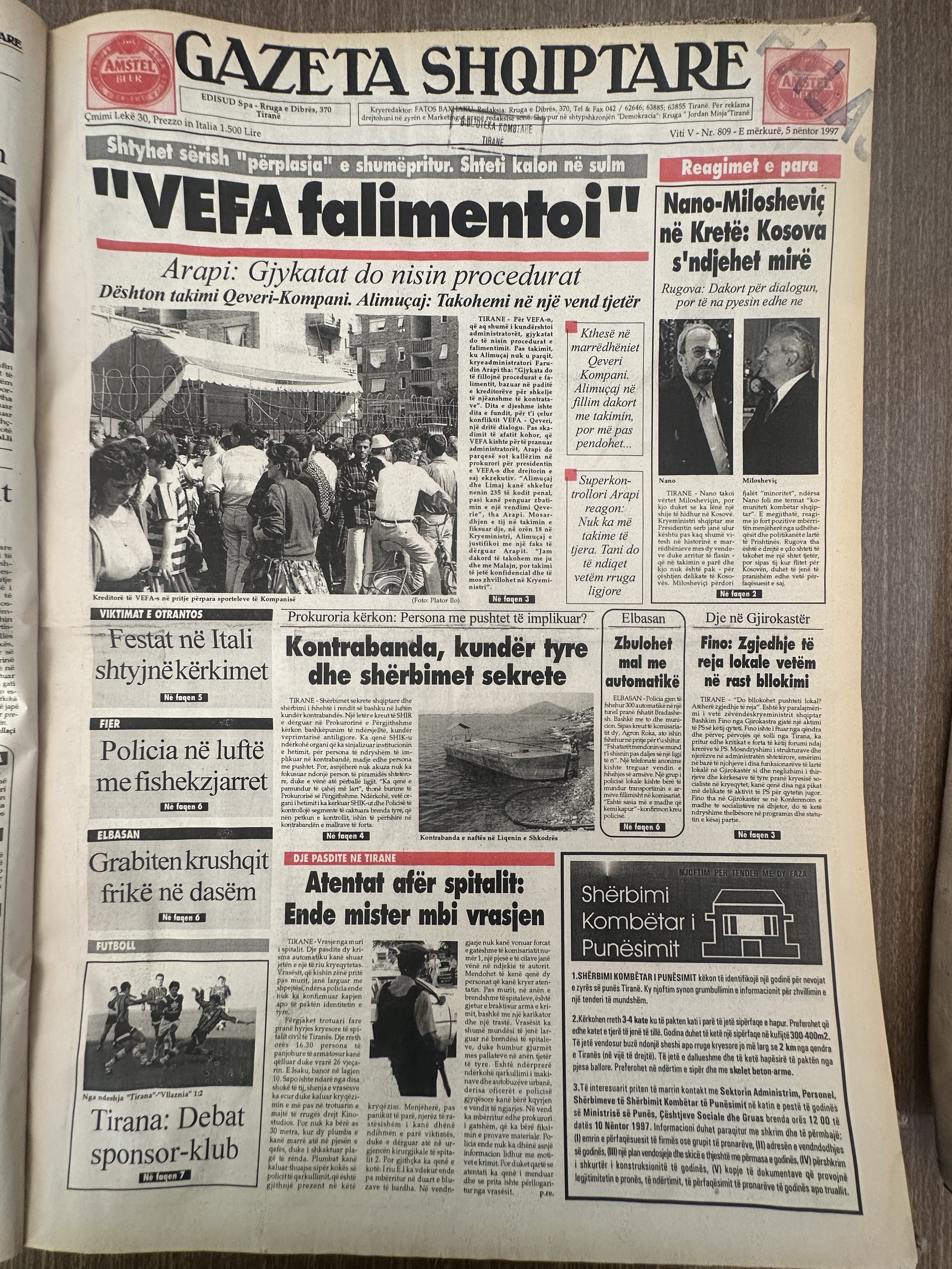 Gazeta Shqiptare 1997-09-05