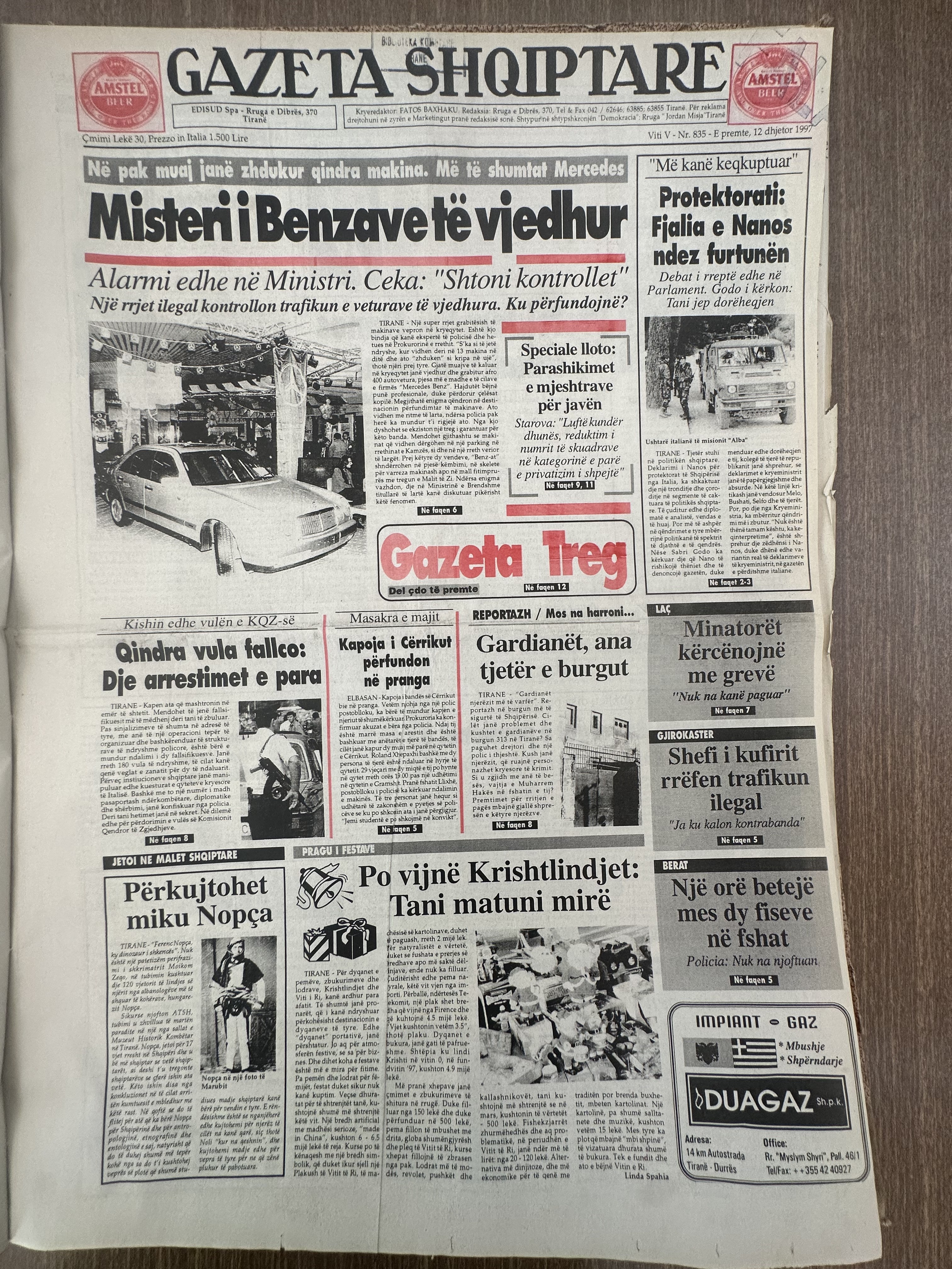 Gazeta Shqiptare 2000-12-09