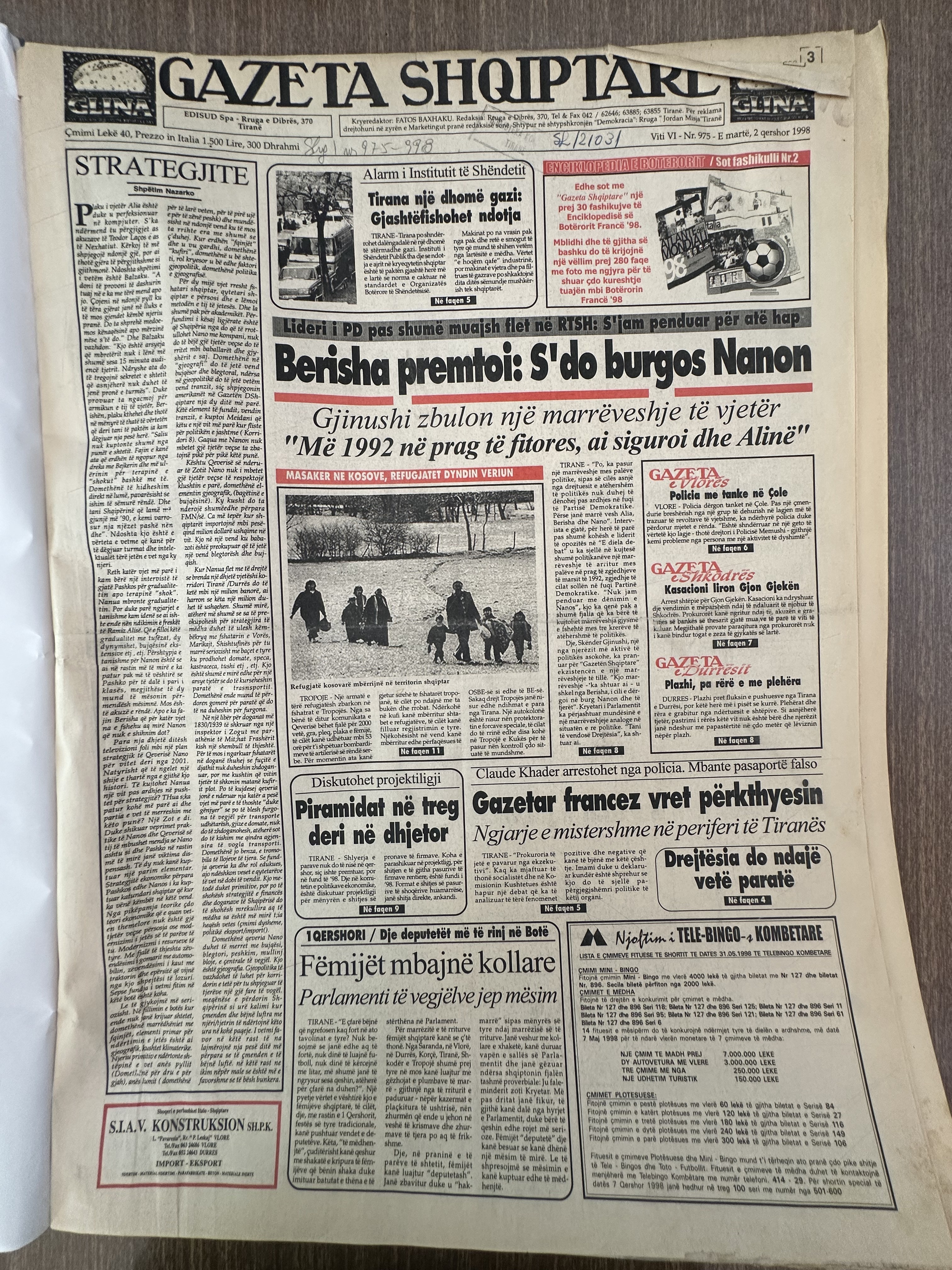Gazeta Shqiptare 1998-03-02