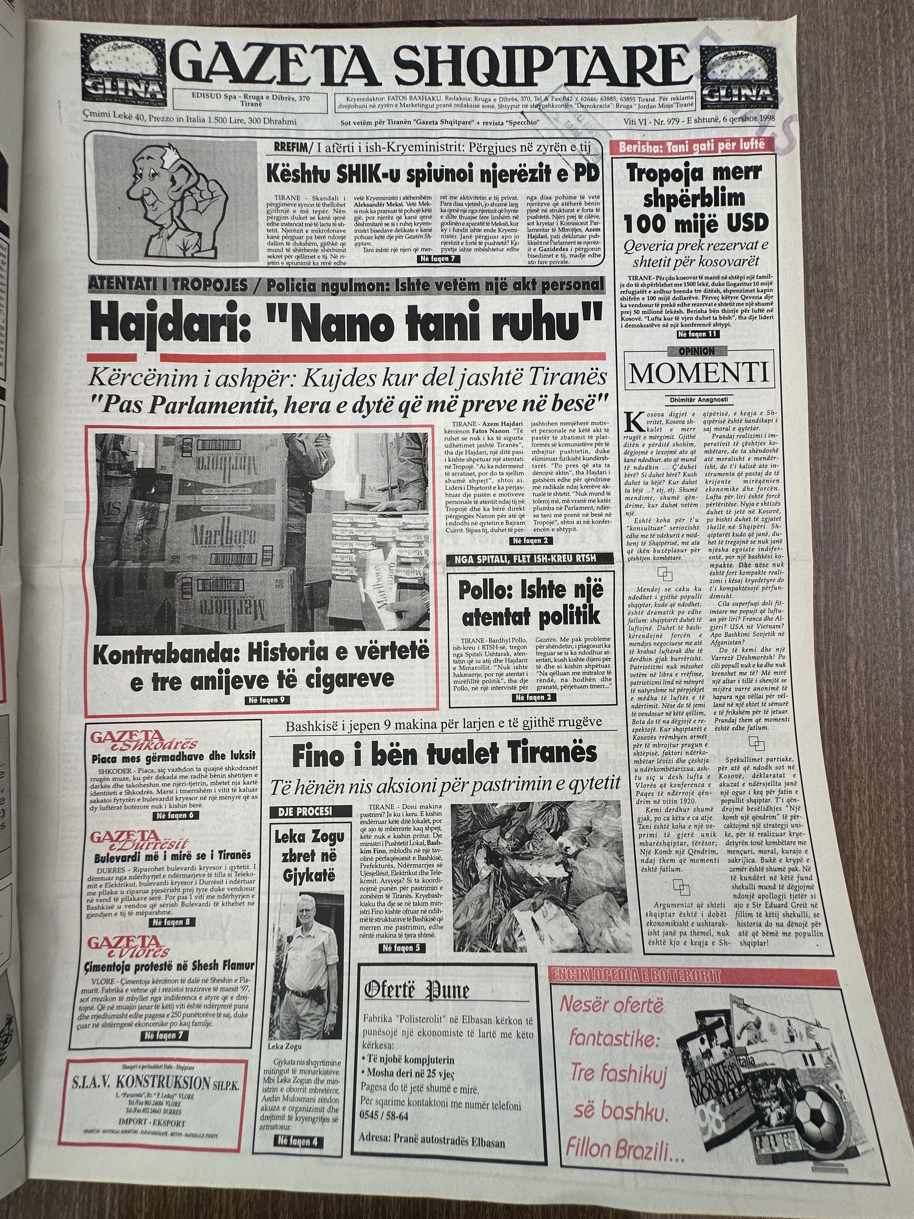 Gazeta Shqiptare 1998-06-06