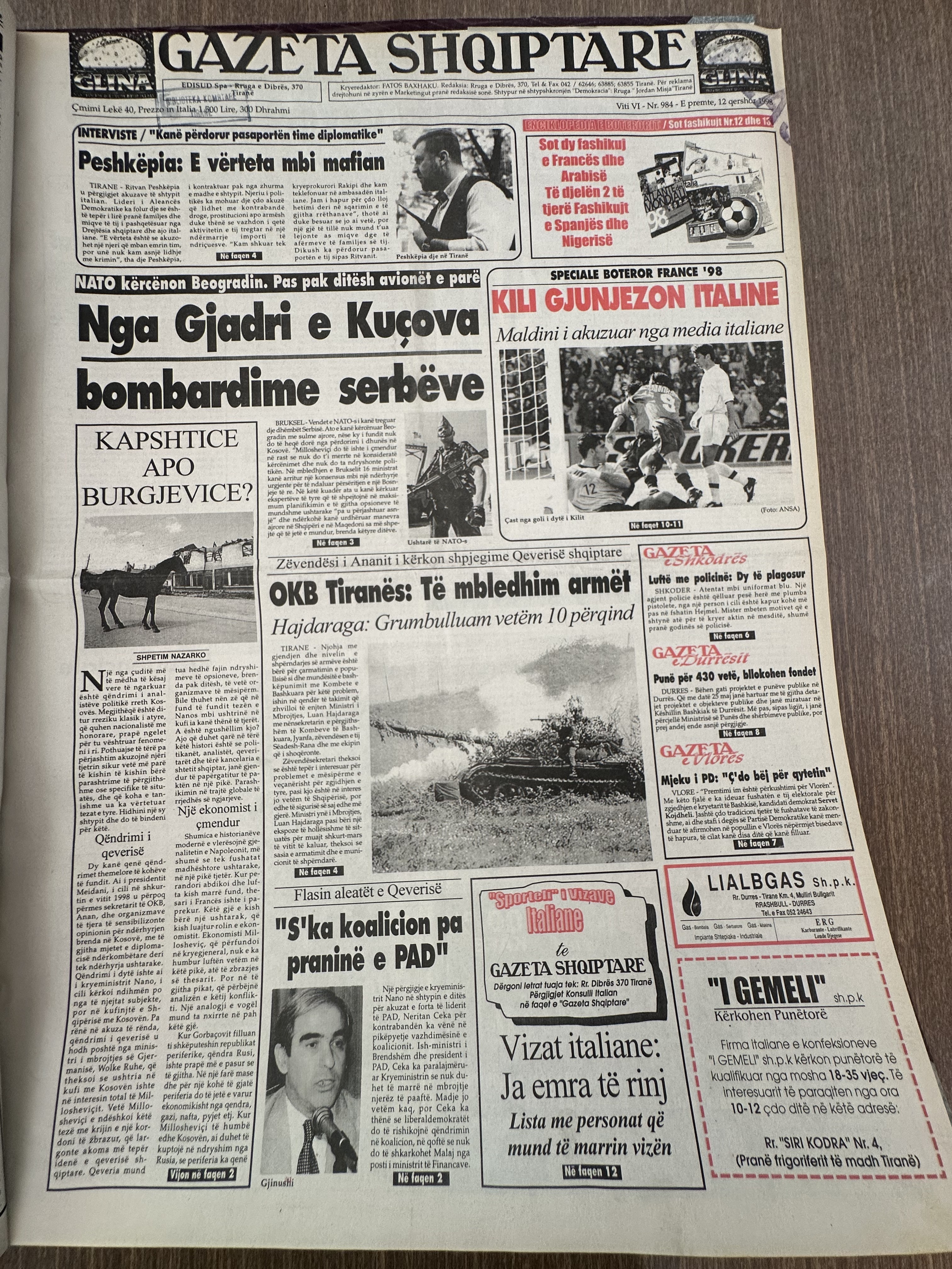 Gazeta Shqiptare 1998-06-12