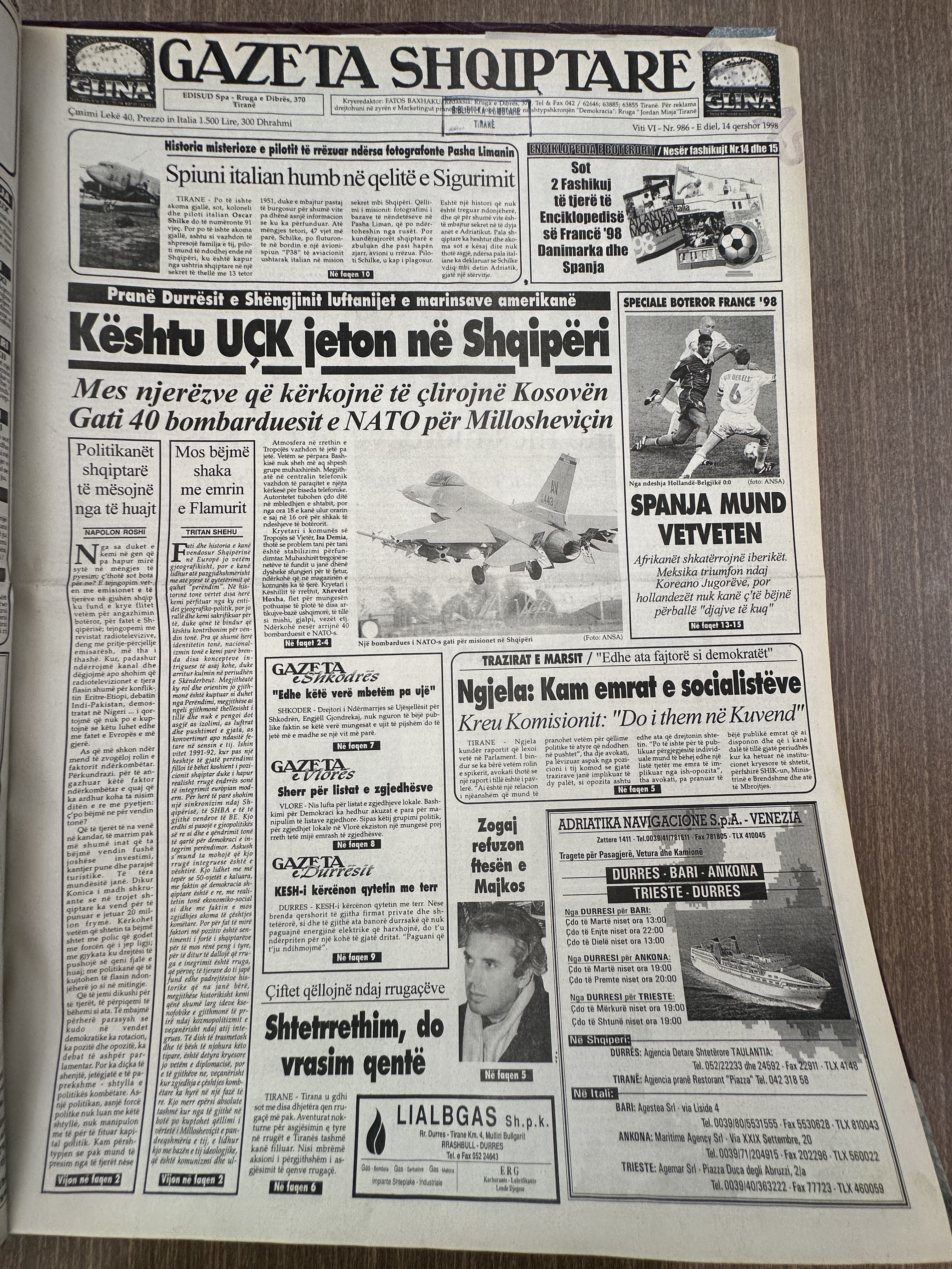 Gazeta Shqiptare 1998-06-14