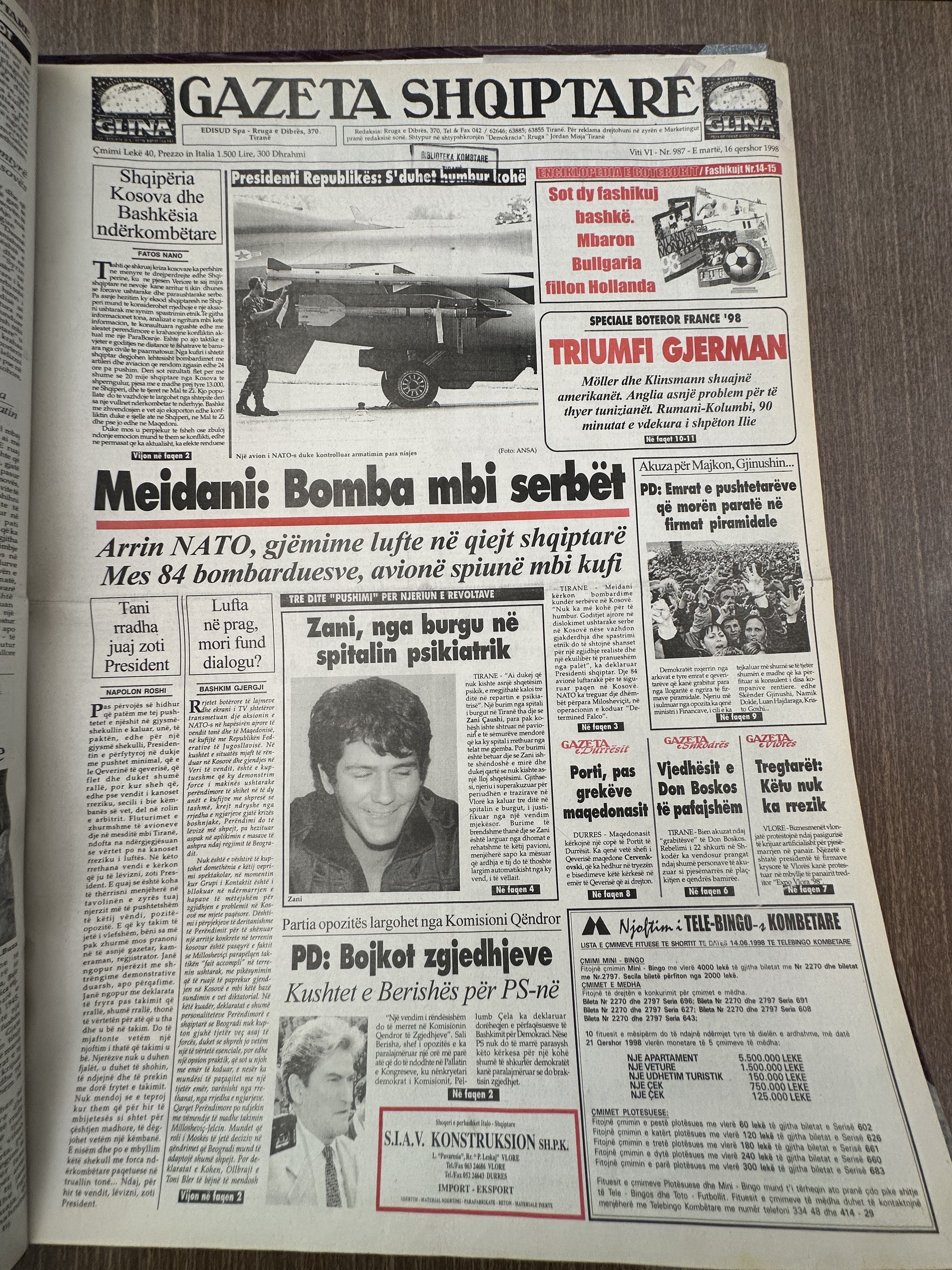 Gazeta Shqiptare 1998-06-16
