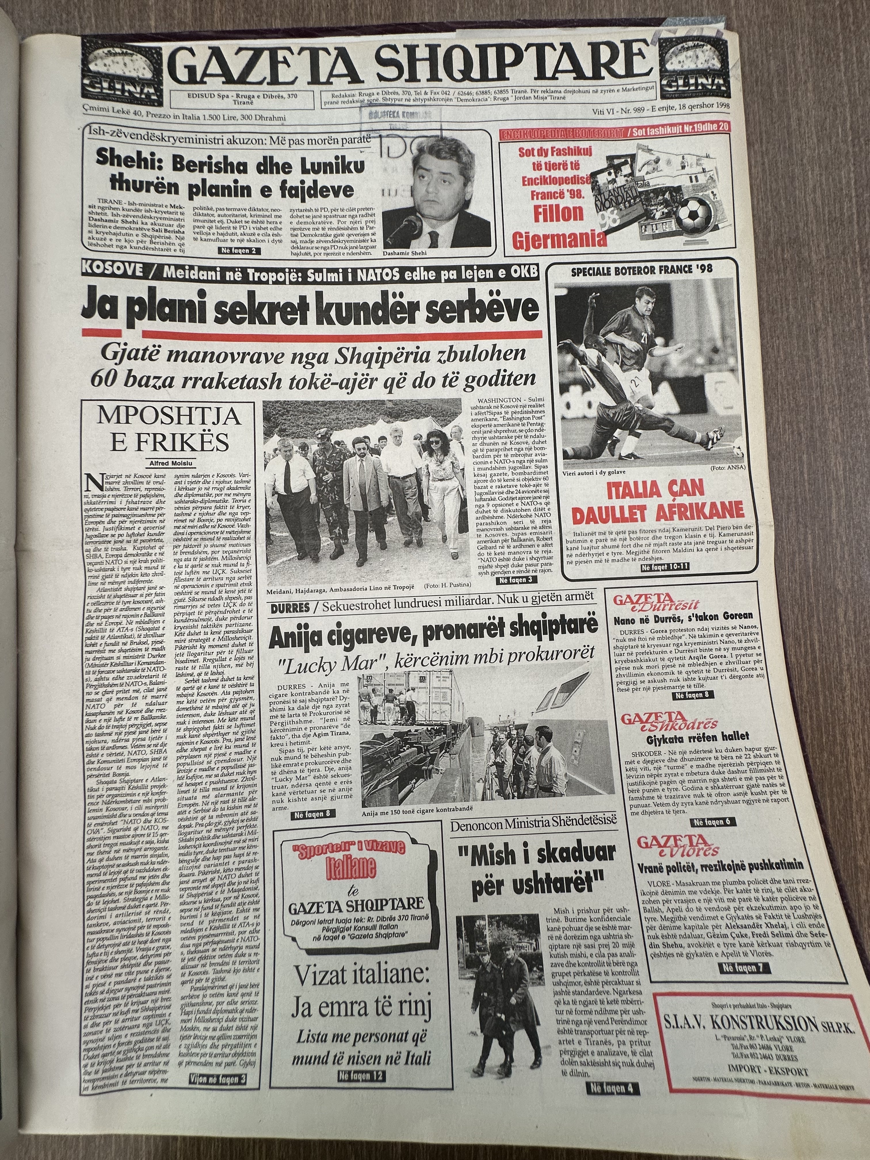 Gazeta Shqiptare 1998-06-18