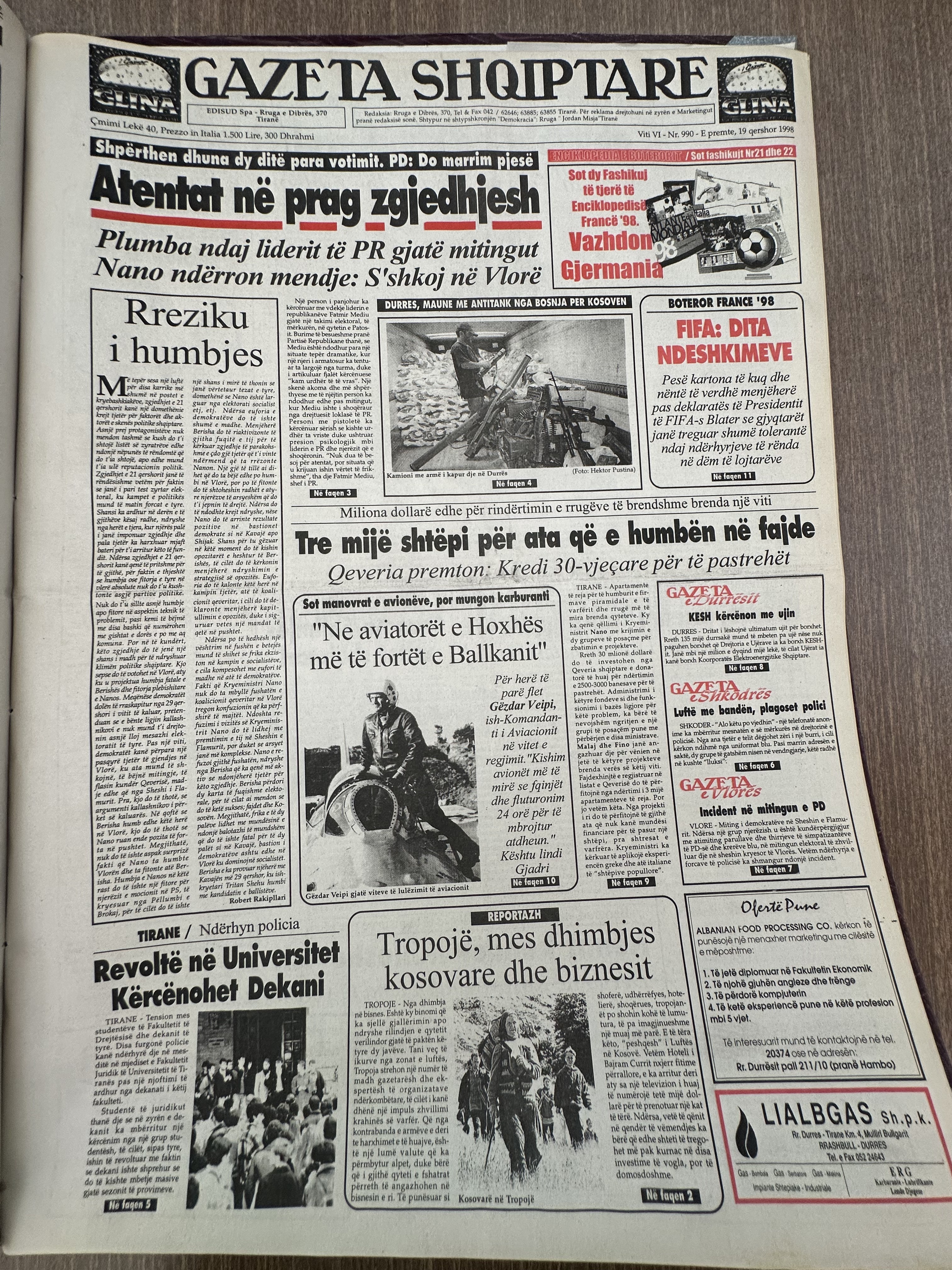 Gazeta Shqiptare 1998-06-19
