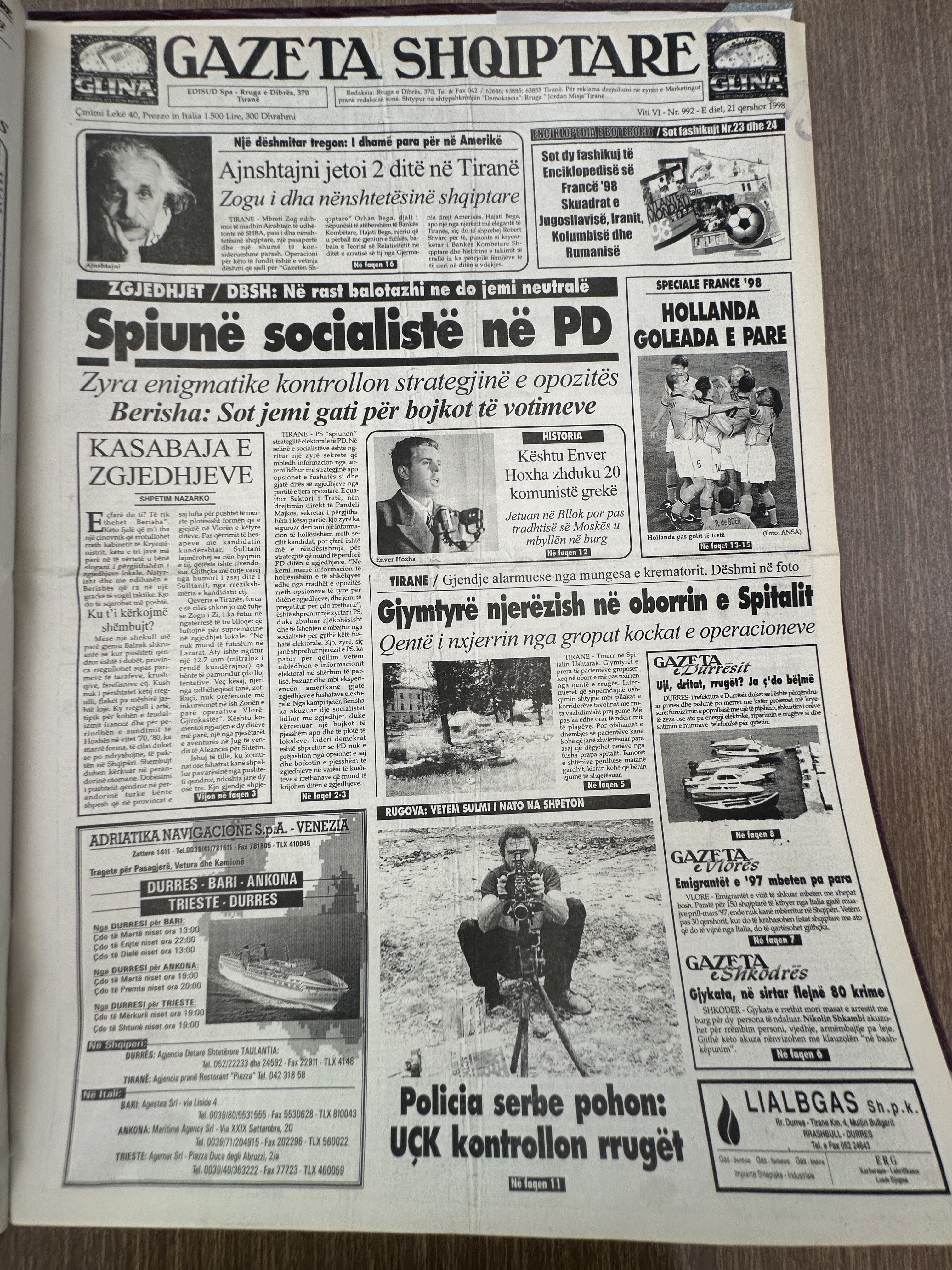 Gazeta Shqiptare 1998-06-21