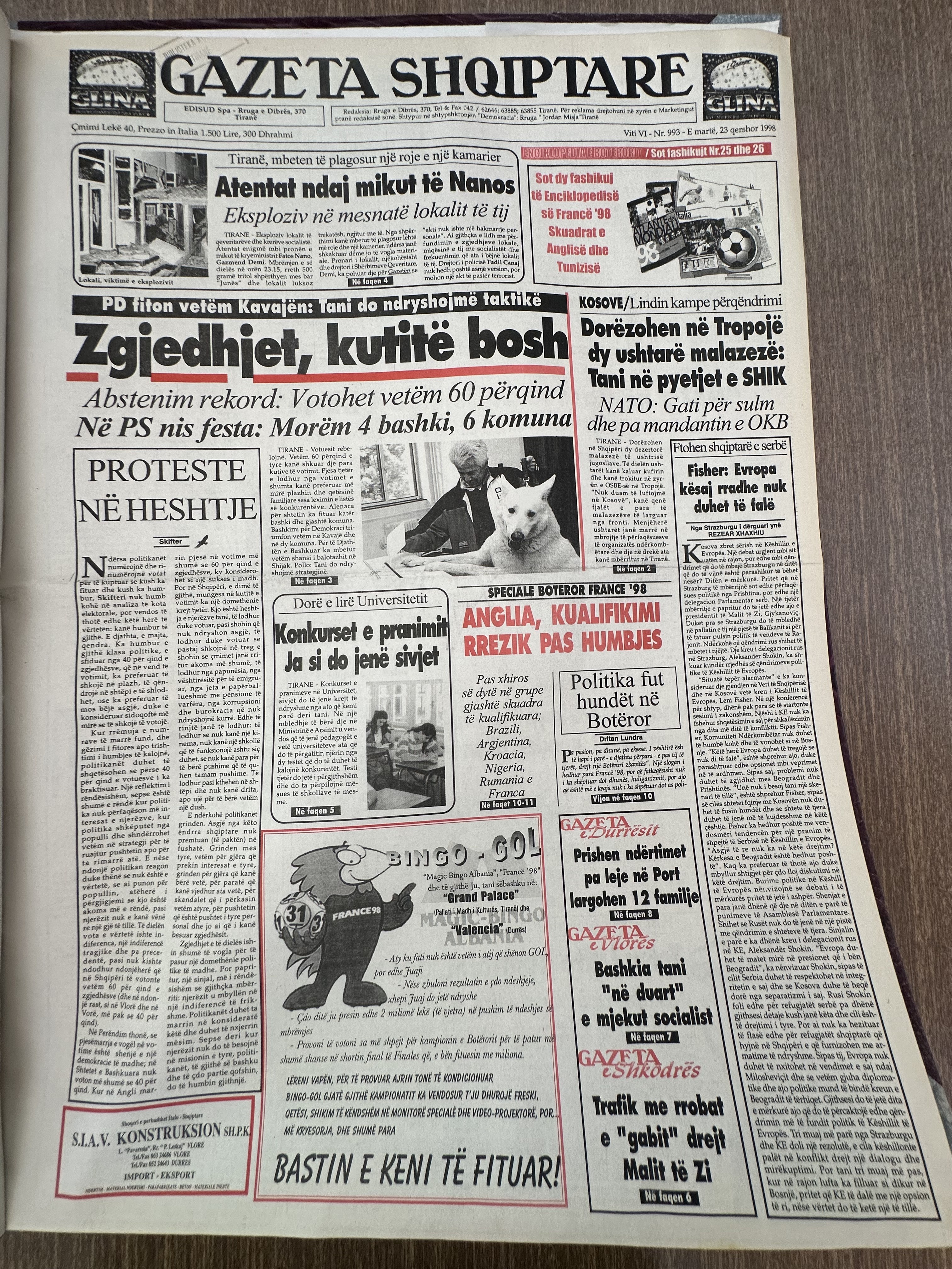 Gazeta Shqiptare 1998-06-23