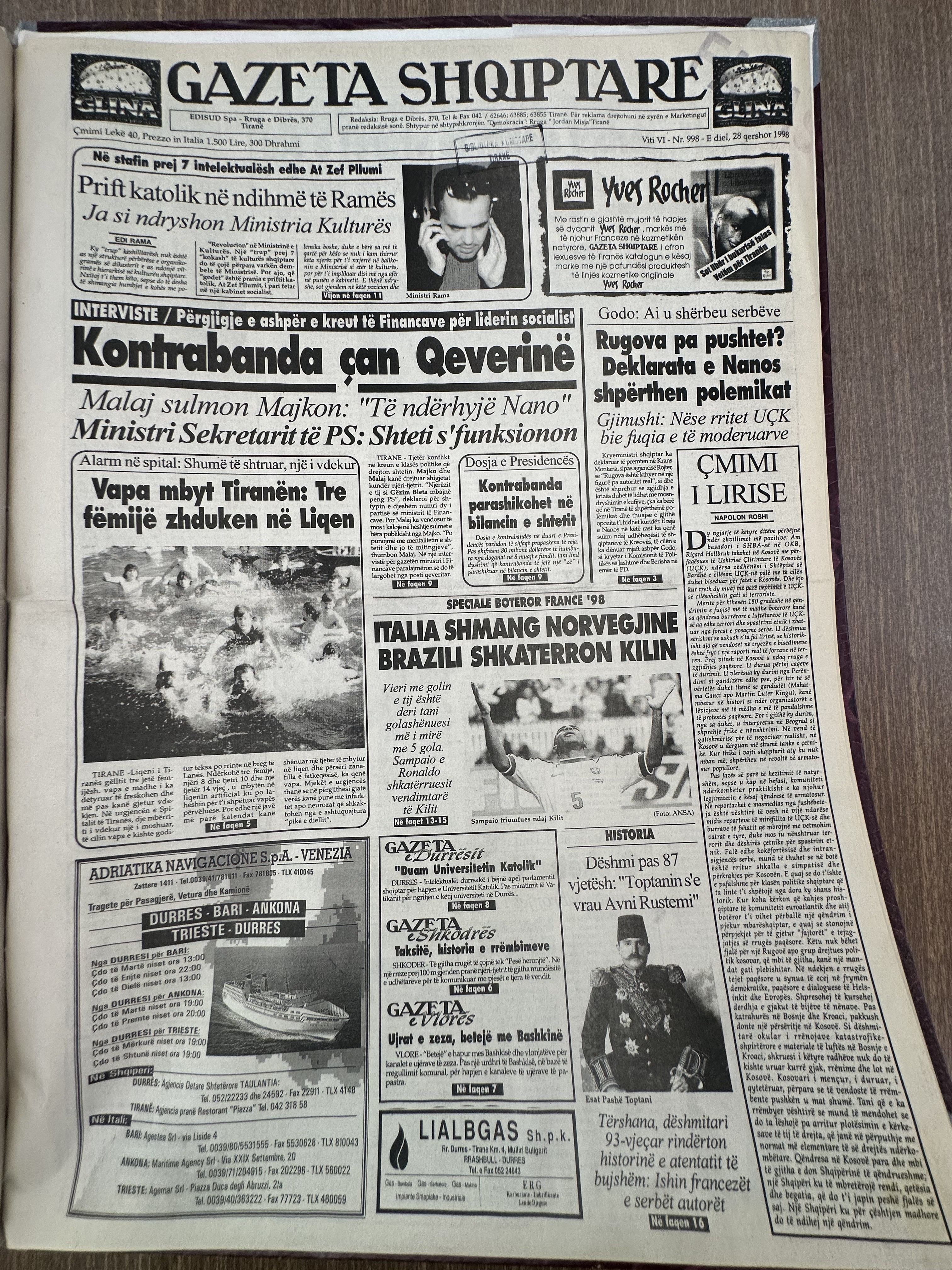 Gazeta Shqiptare 1998-06-28