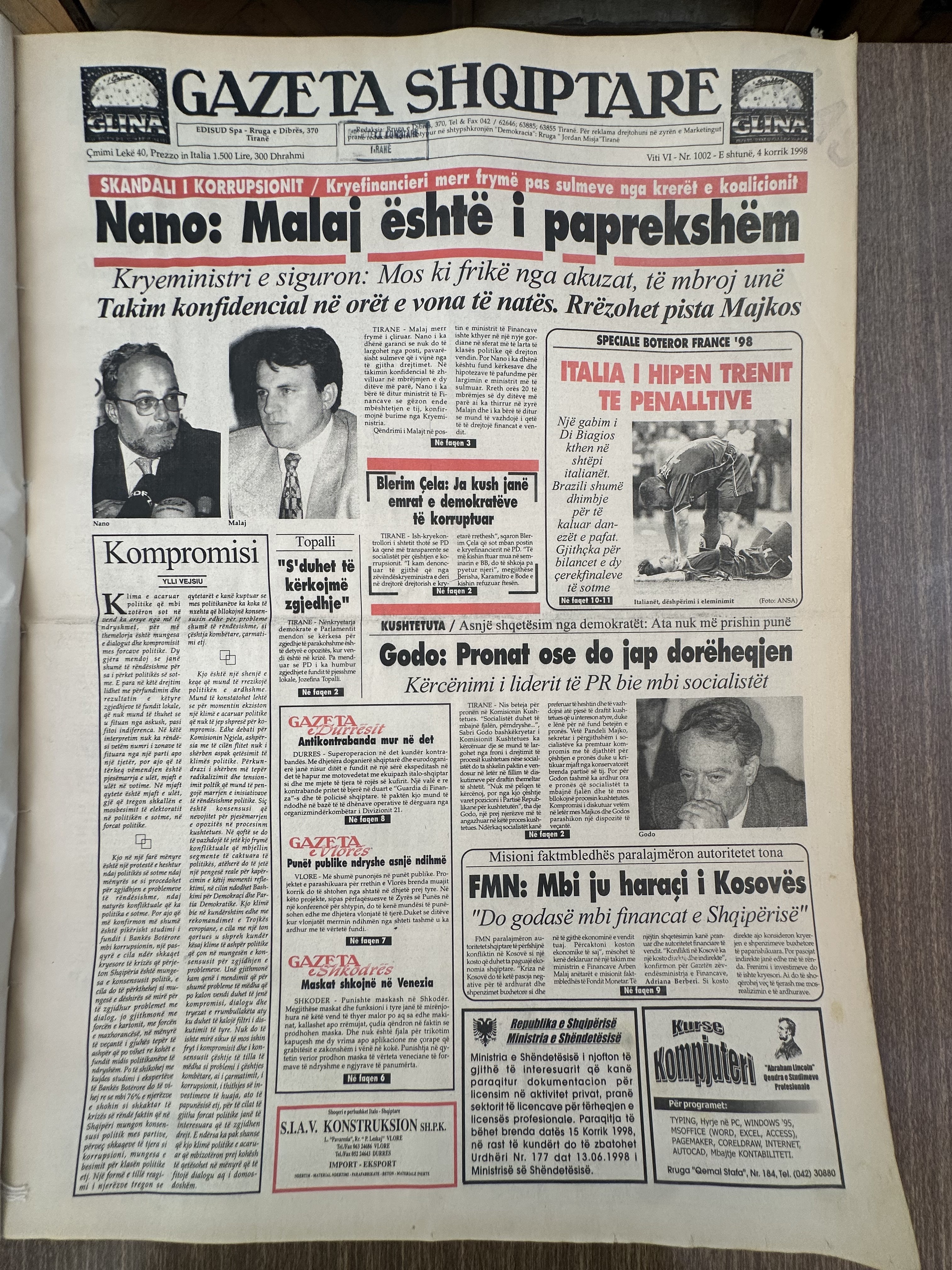 Gazeta Shqiptare 1998-07-04