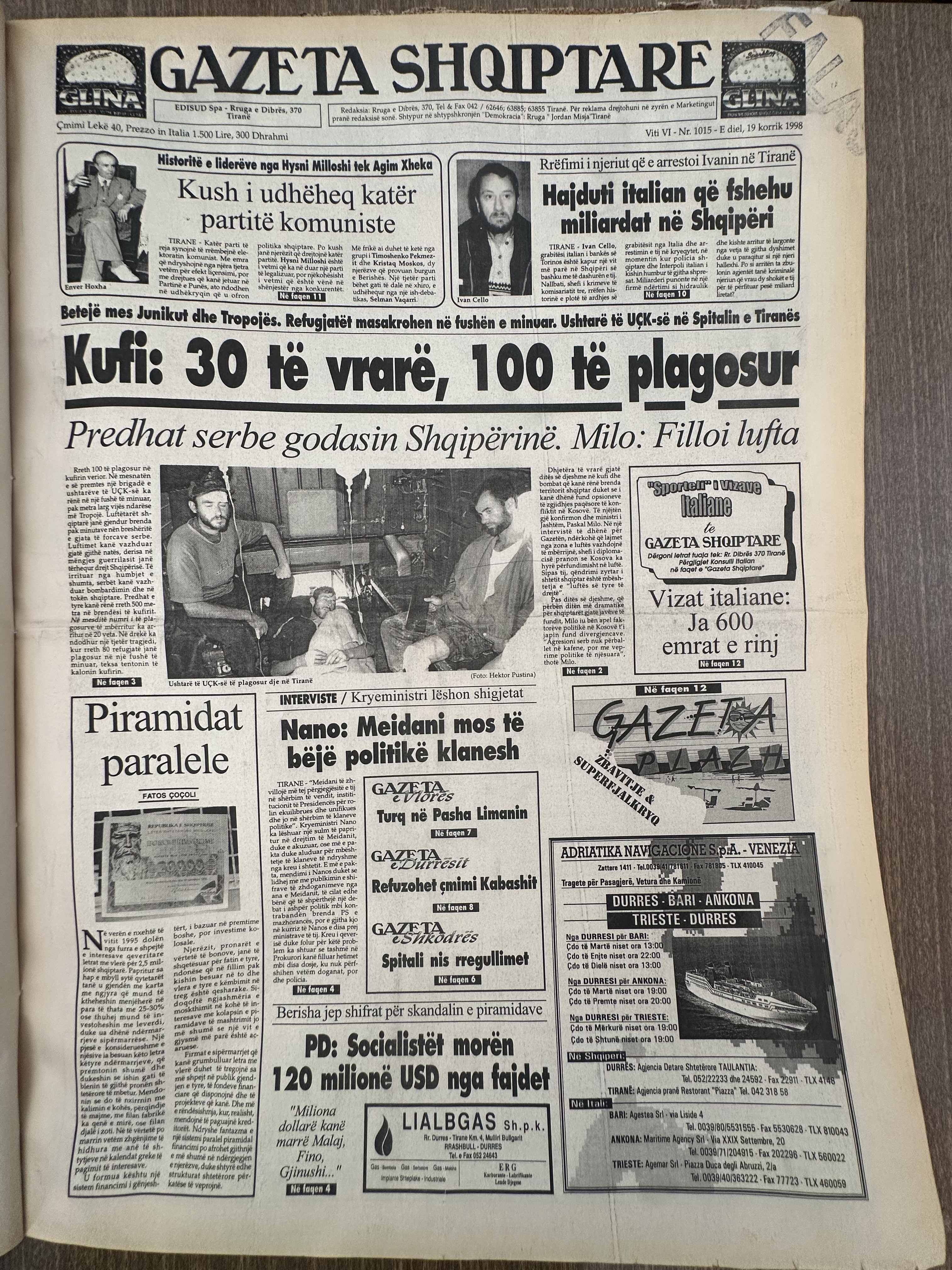 Gazeta Shqiptare 1998-07-19